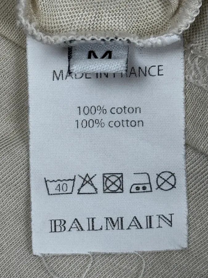 Balmain 2000s Balmain Beige Medieval Eagle Print T-Shirt Size US M / EU 48-50 / 2 - 9 Thumbnail