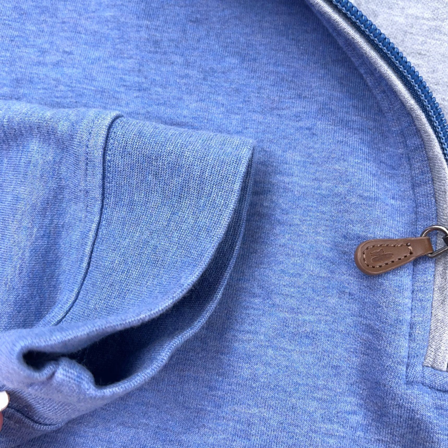 johnnie-O Jonnie-O Sweater Men XL Light Blue Pullover Quarter Zip Sweatshirt Golf Cotton Shirt Size US XL / EU 56 / 4 - 6 Thumbnail