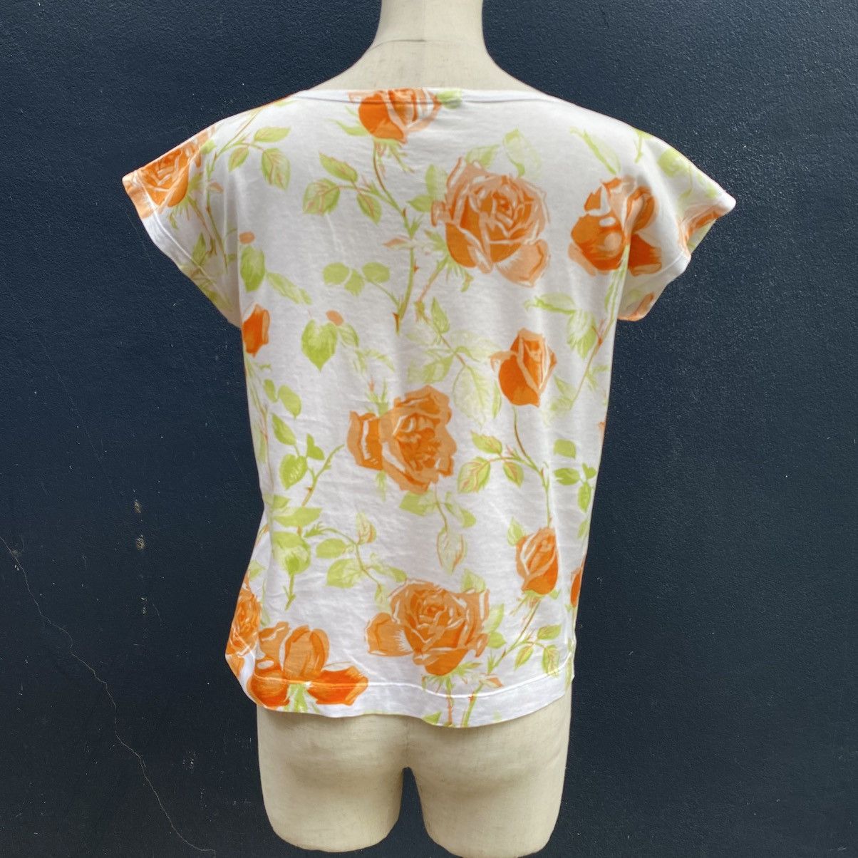 Thierry Mugler Thierry Mugler White Floral Cap Sleeve Blouse Size S / US 4 / IT 40 - 11 Thumbnail
