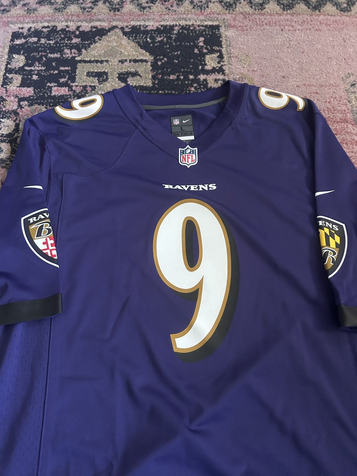 NFL Nike Baltimore Ravens Justin Tucker #9 Purple Game Jersey Size US L / EU 52-54 / 3 - 2 Thumbnail