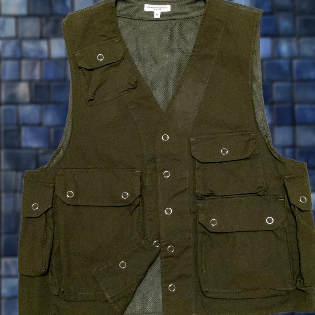 Engineered Garments Engineered Garments Vest Size S Khaki Green Cotton Military Men's Pre-owned Size US S / EU 44-46 / 1 - 1 Thumbnail