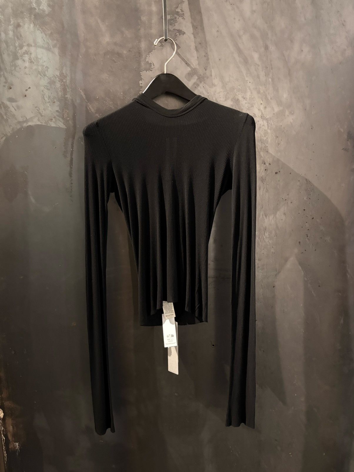 Rick Owens RICK OWENS CROPPED RIB KNIT TEE Size S / US 4 / IT 40 - 1 Thumbnail