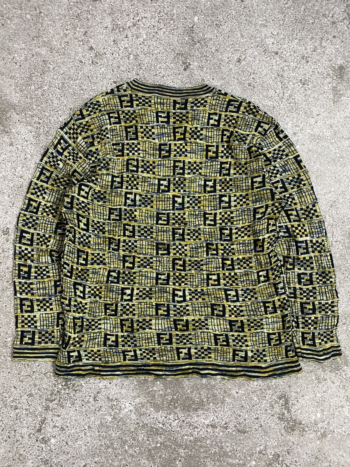 Fendi × Vintage Vintage Fendi mare monogram knitt longsleeve Size US M / EU 48-50 / 2 - 2 Thumbnail