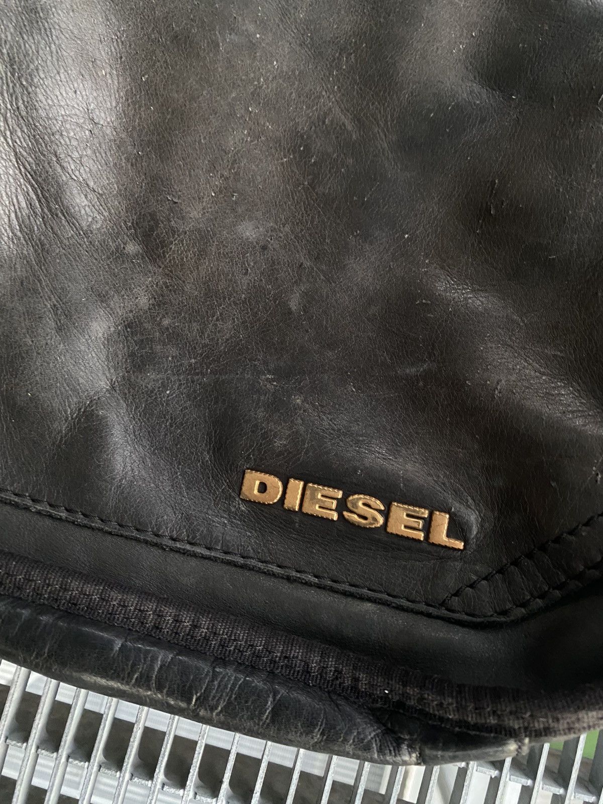 Vintage Diesel Ash Leather Crossbody Bag