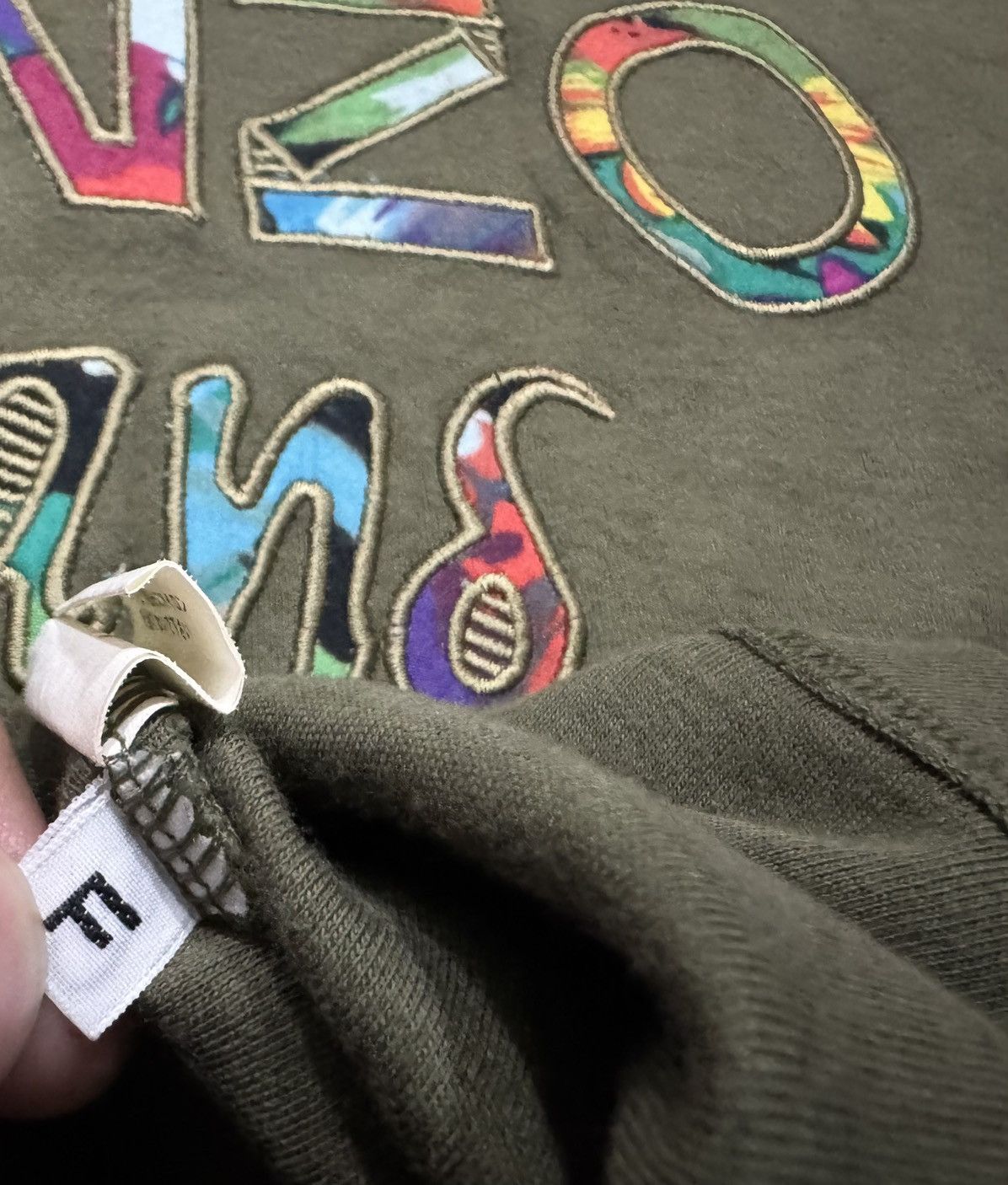 Kenzo Kenzo Jeans Embroidery Big Logo Hoodie Size ONE SIZE - 5 Thumbnail