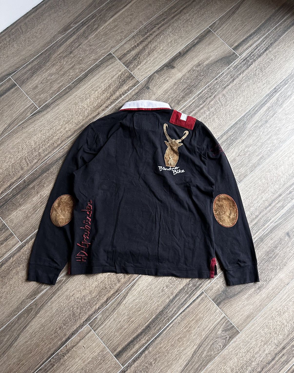 Harley Davidson × Vintage Vintage Harley Davidson Graubūnden Switzerland rugby jersey Size US XL / EU 56 / 4 - 2 Thumbnail