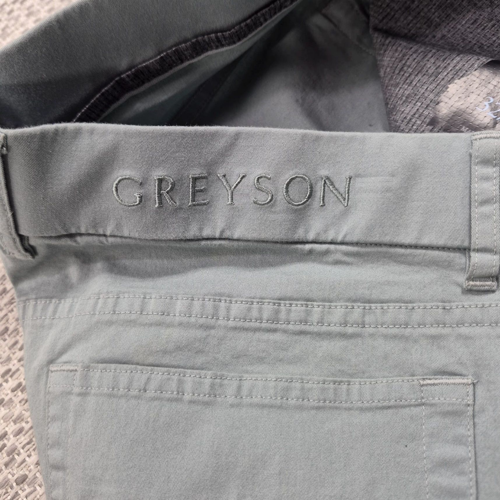 Vintage Greyson Golf Pants Mens 32x32 Slim Chino 5 Pocket Green Casual Stretch Size US 32 / EU 48 - 4 Thumbnail