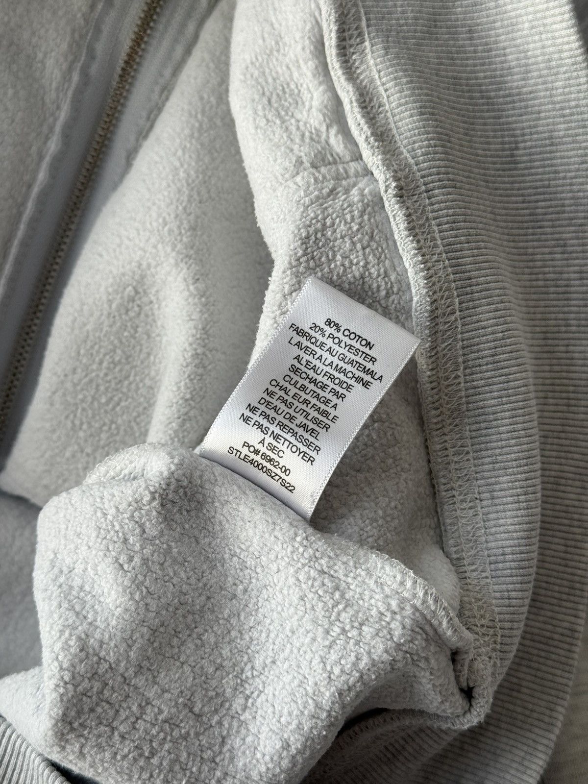 Stussy STUSSY Zip Up Reverse LOGO OVERSIZE Zip Up Gray HOODIE Size US XL / EU 56 / 4 - 20 Thumbnail