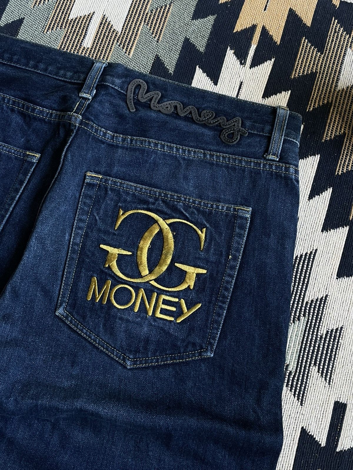 Japanese Brand × Vintage 💸MONEY DENIM BIG LOGO JEANS💸 Size US 32 / EU 48 - 6 Thumbnail