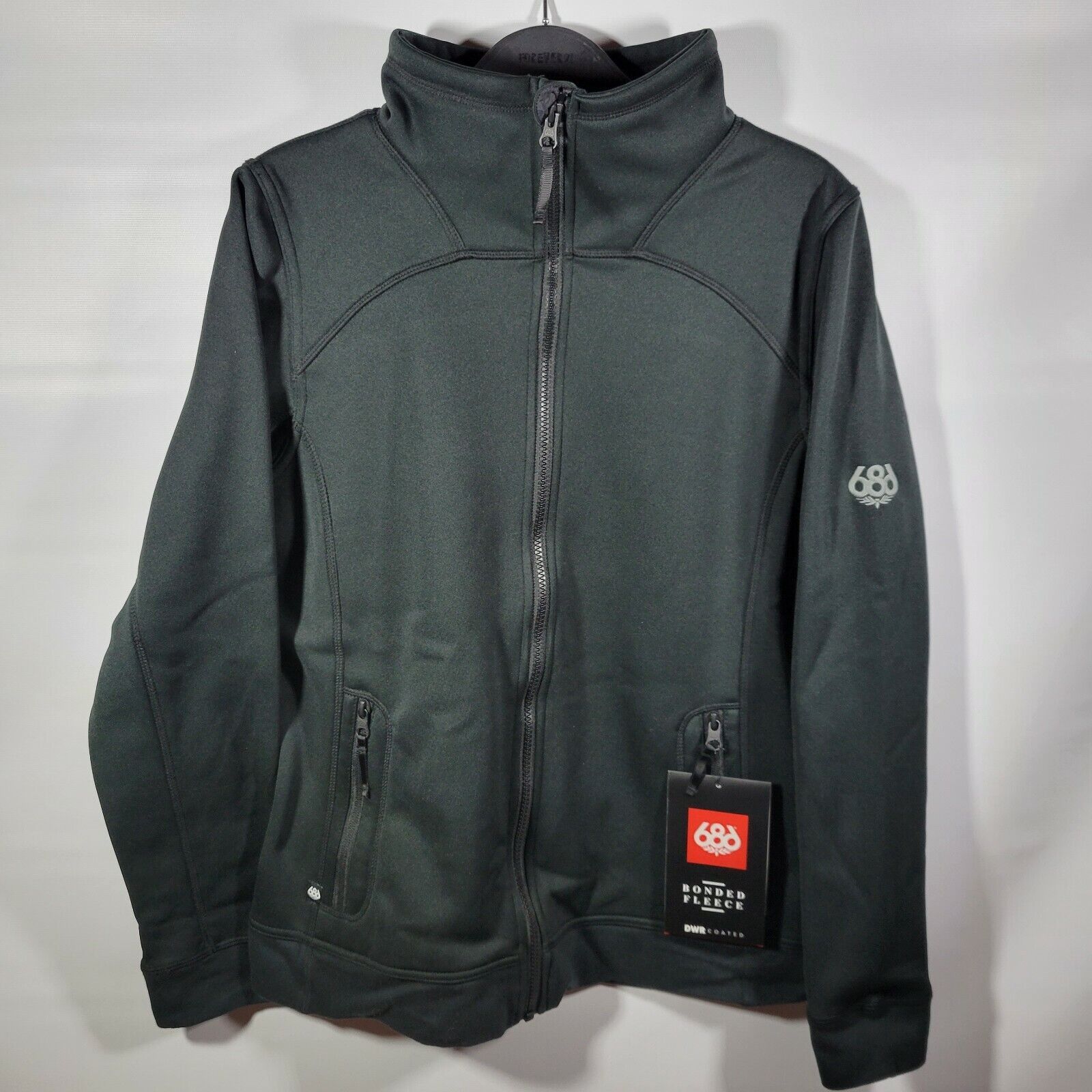 686 NEW 686 Women Stardust Bonded Fleece Full Zip Jacket Black L Size L / US 10 / IT 46 - 1 Thumbnail