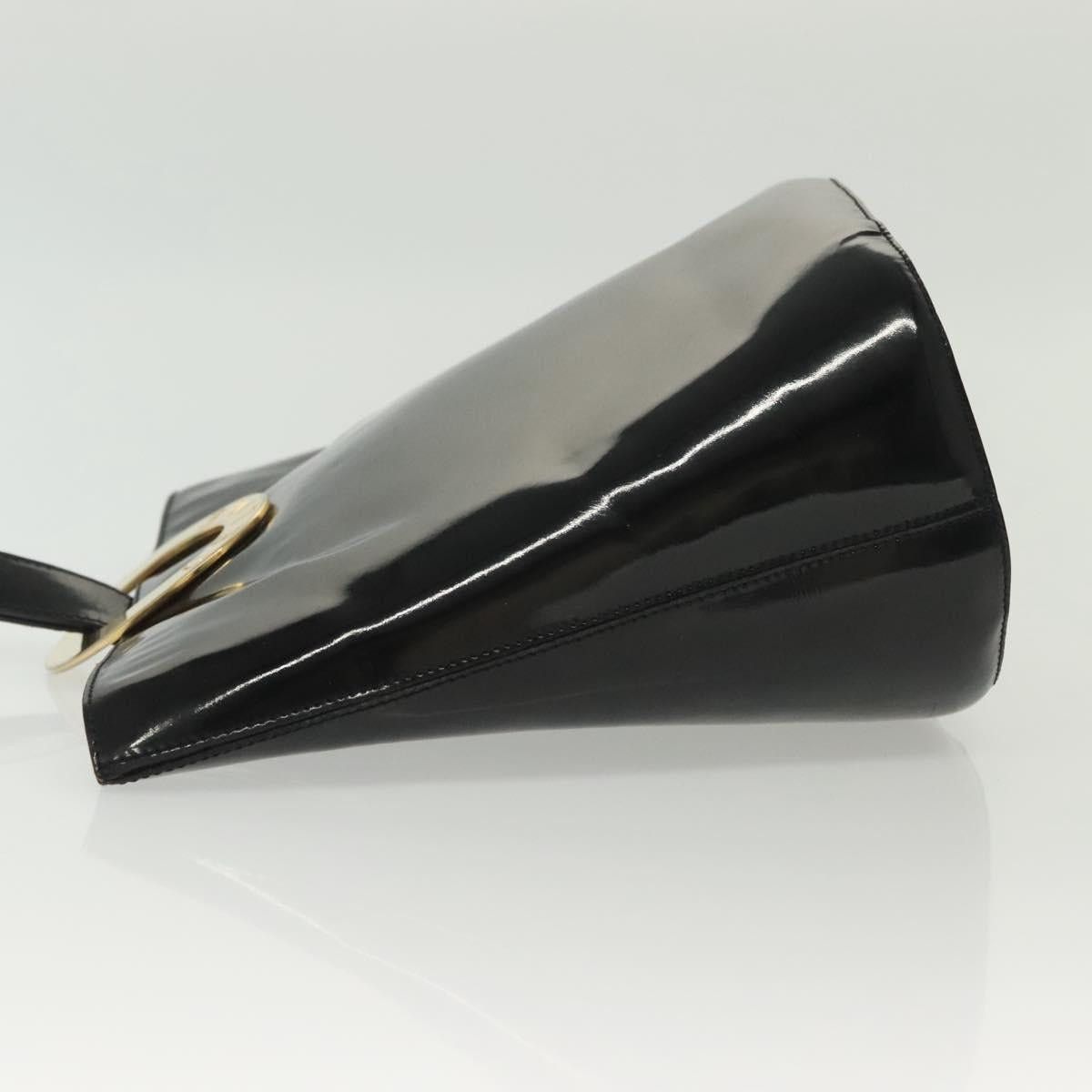 Celine CELINE Circle Shoulder Bag Enamel Black Gold Size ONE SIZE - 5 Thumbnail