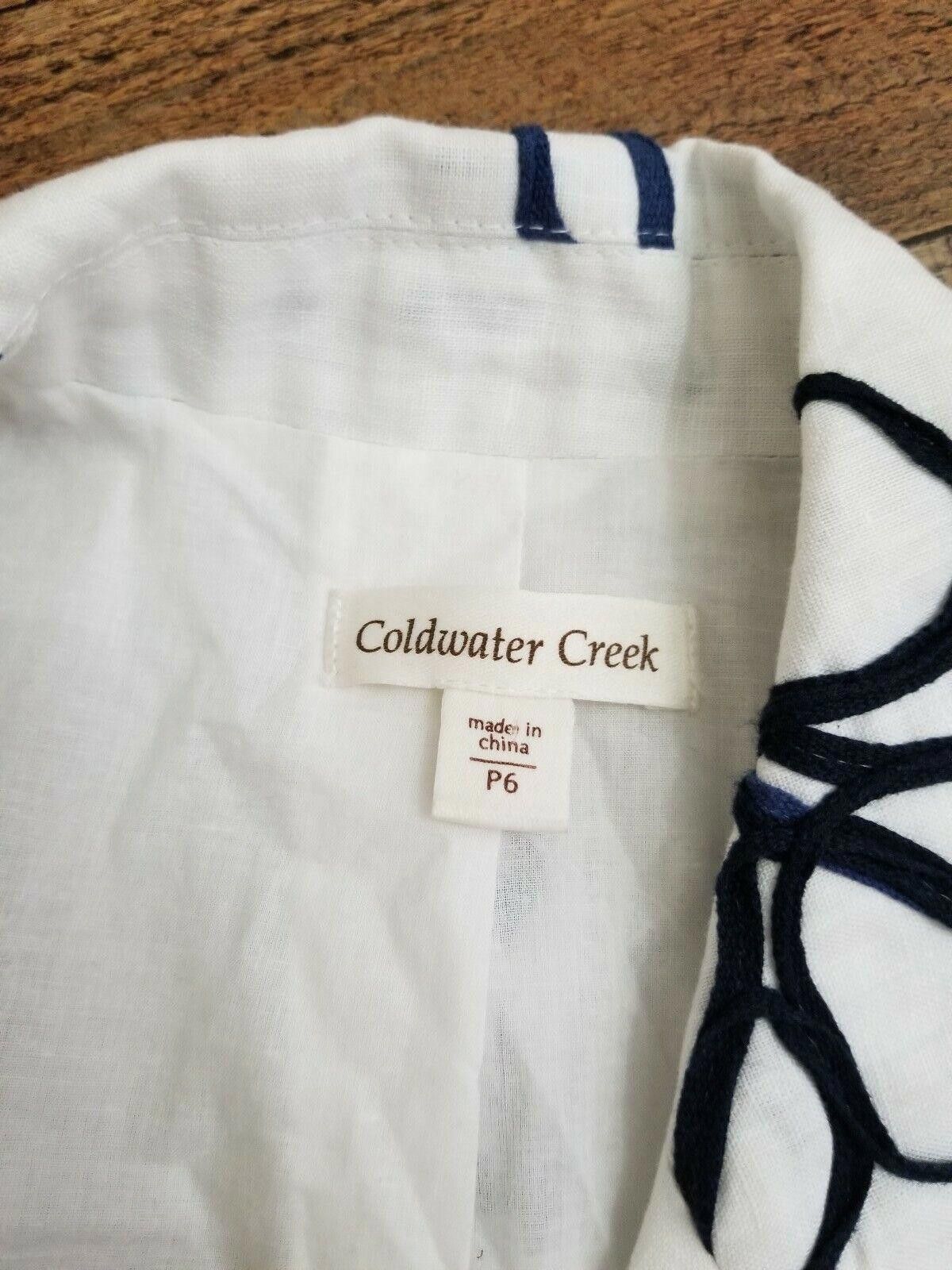 Coldwater Creek Coldwater Creek Jacket 6p Embroidered White Blazer petite Size M / US 6-8 / IT 42-44 - 4 Thumbnail