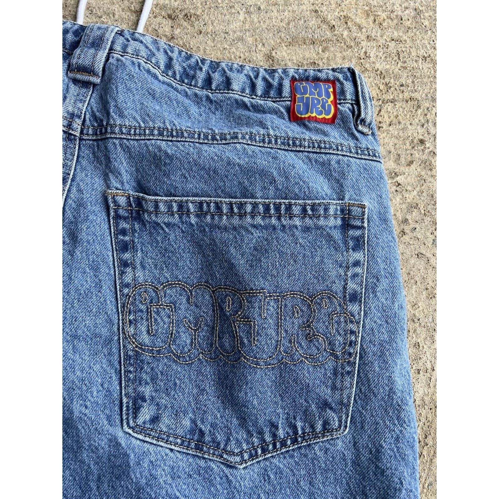 Empyre Empyre Relax Denim Embroidery Jeans JNCO Style Baggy 34x29 Size US 34 / EU 50 - 3 Thumbnail