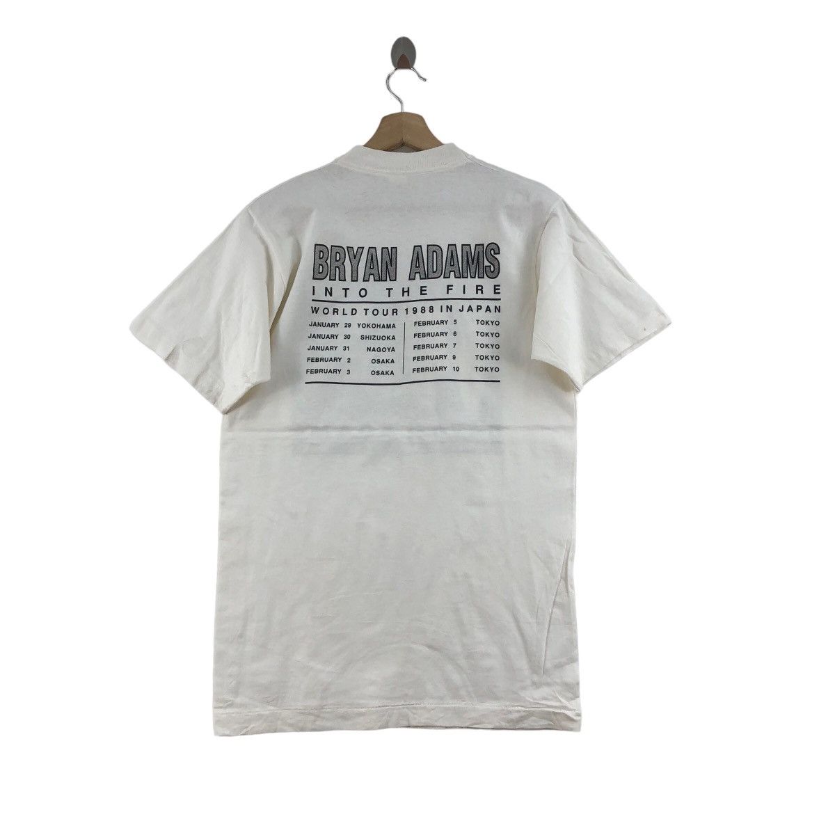 Band Tees × Vintage Vintage 80s BRYAN ADAMS Into The Fire T-Shirt World Tour Size US M / EU 48-50 / 2 - 3 Thumbnail