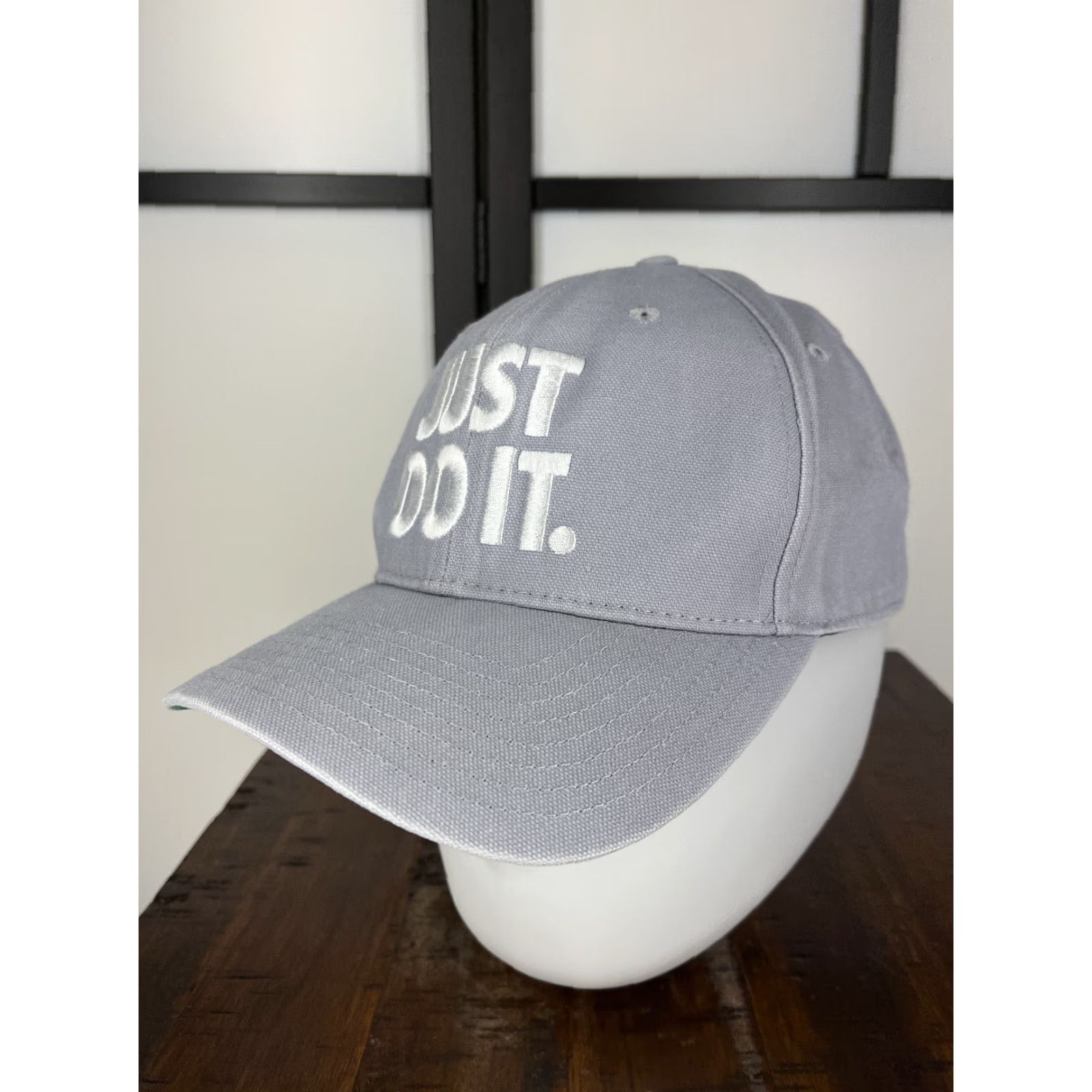 Nike Nike Hat Cap Snap Back Adult One Size Gray Just Do it Cotton Poly Classic99 Size ONE SIZE - 4 Thumbnail