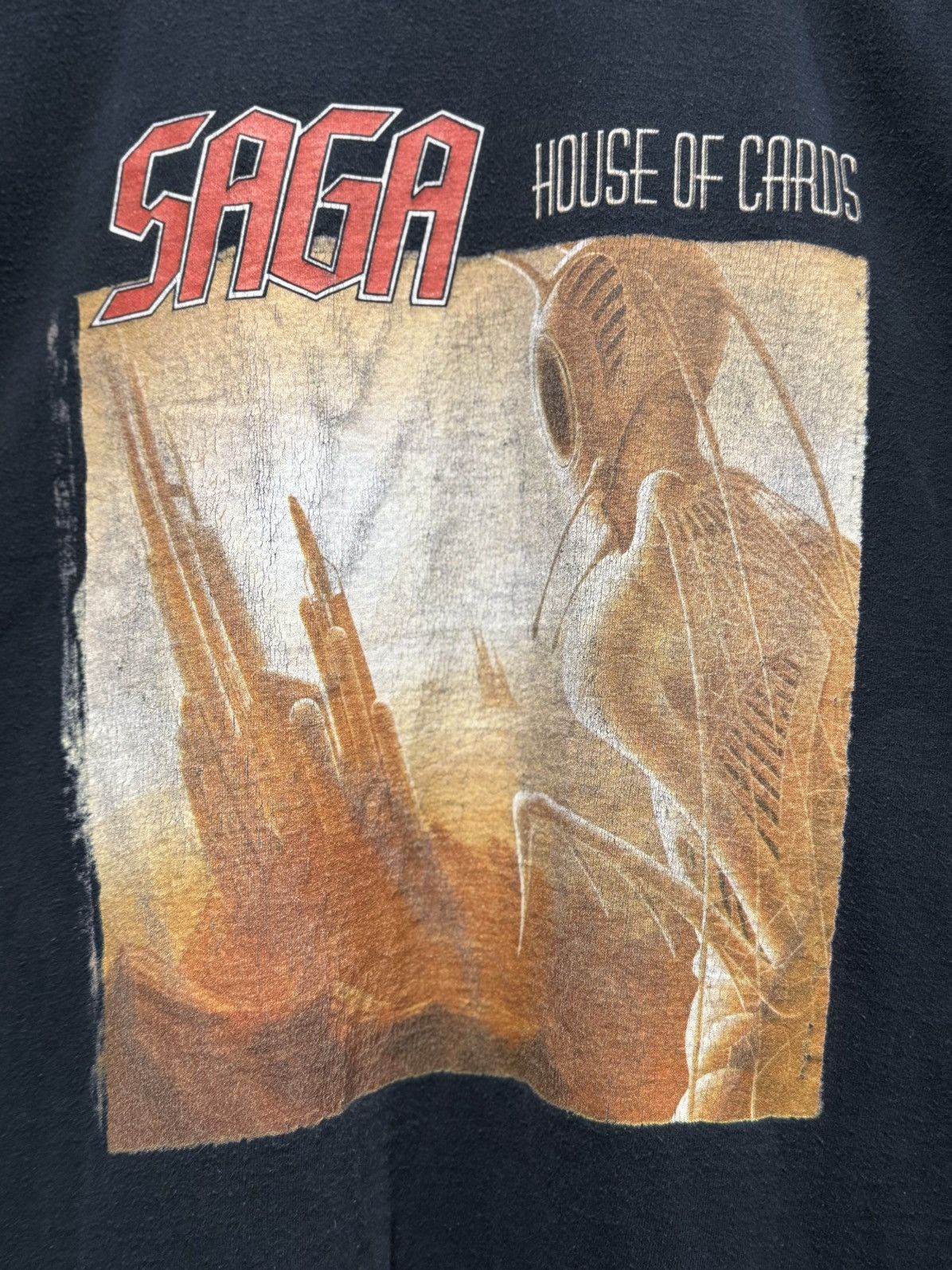 Band Tees × Vintage Vintage House Of Cards Saga Canadian Progressive Rock Faded Size US XL / EU 56 / 4 - 3 Thumbnail