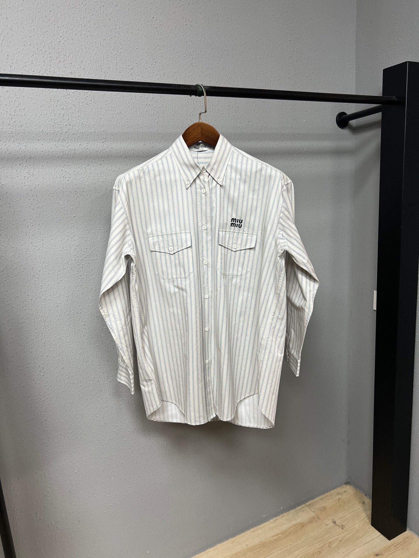 Miu Miu striped shirt by Miu Miu Size M / US 6-8 / IT 42-44 - 1 Thumbnail