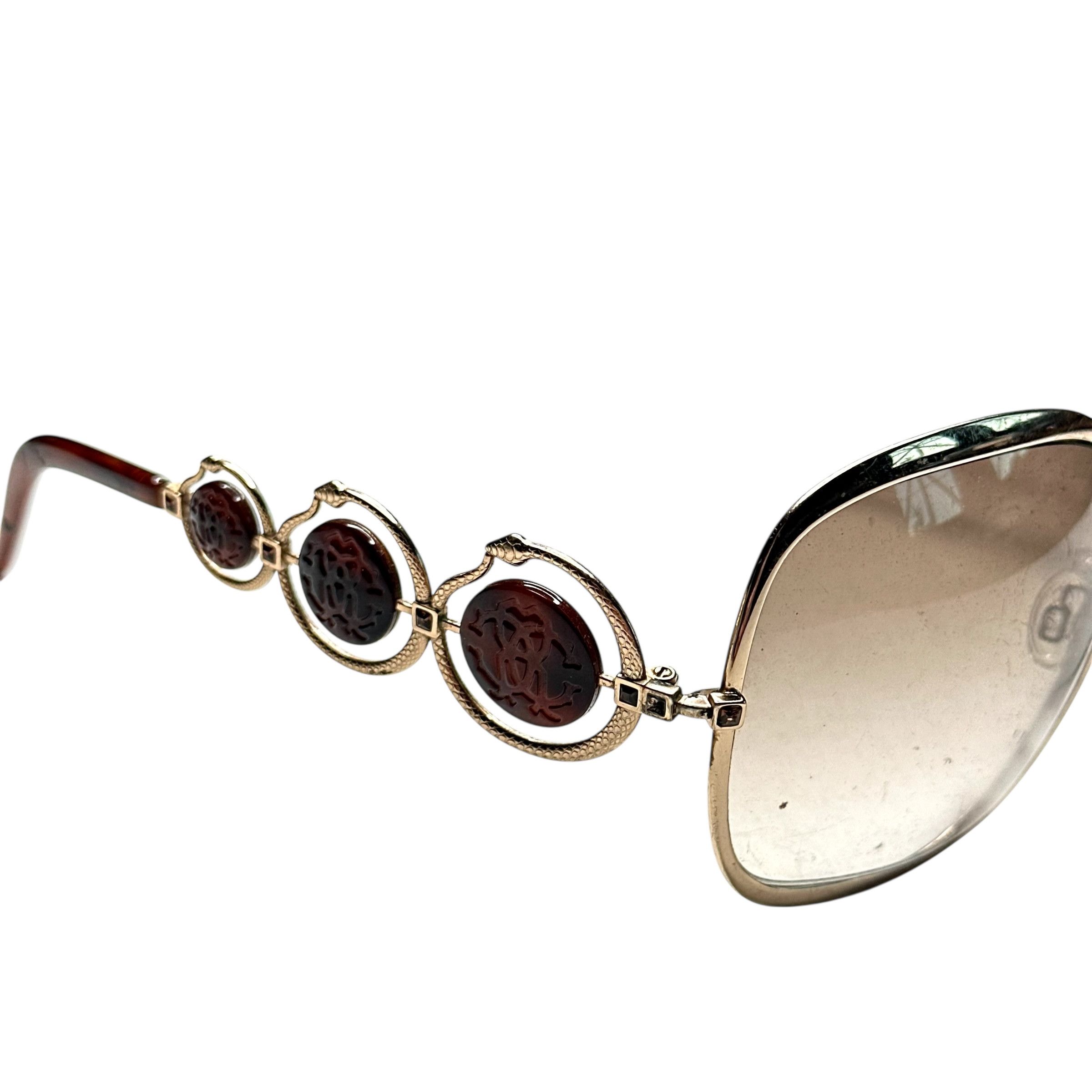 Roberto Cavalli Cavalli Round Snakes Futuristic Sunglasses Size ONE SIZE - 5 Thumbnail
