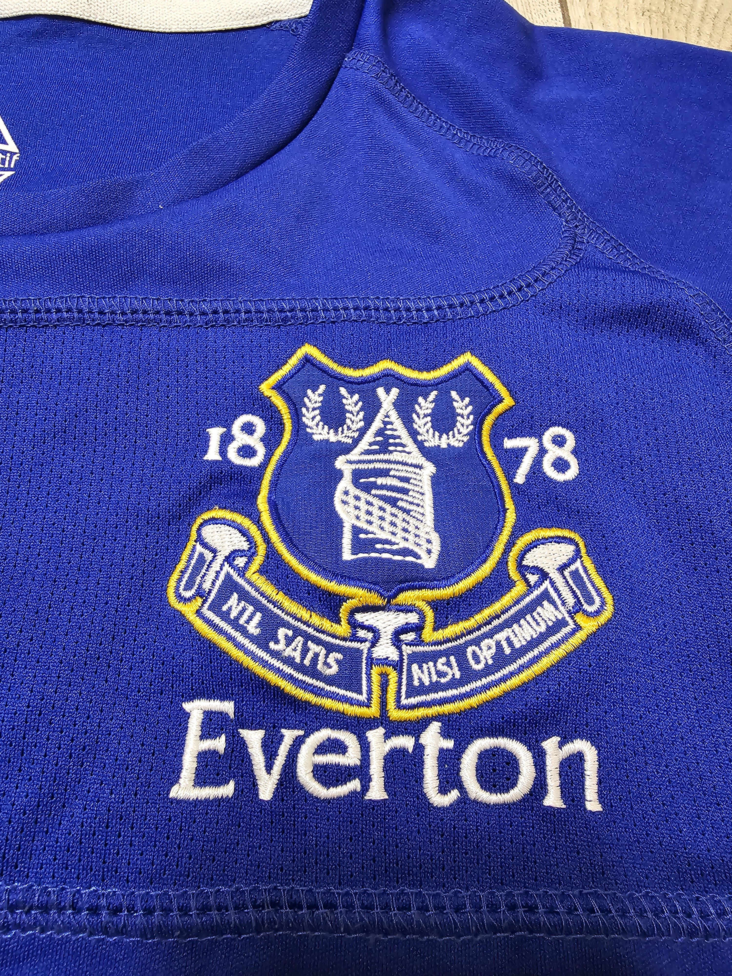 Vintage EVERTON 2010 2011 HOME FERGUSON FOOTBALL SHIRT SOCCER JERSEY Size US M / EU 48-50 / 2 - 4 Thumbnail