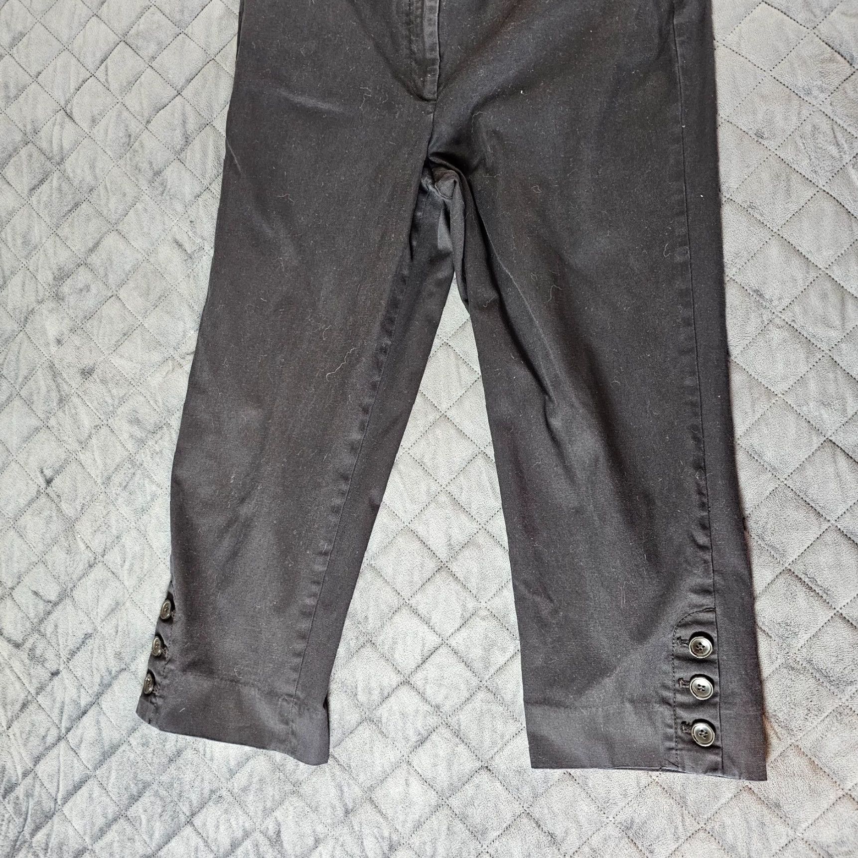 Talbots Talbots Black Cropped Pants Women's Size 10 Tapered Classic Fit Size 32" / US 10 / IT 46 - 2 Thumbnail