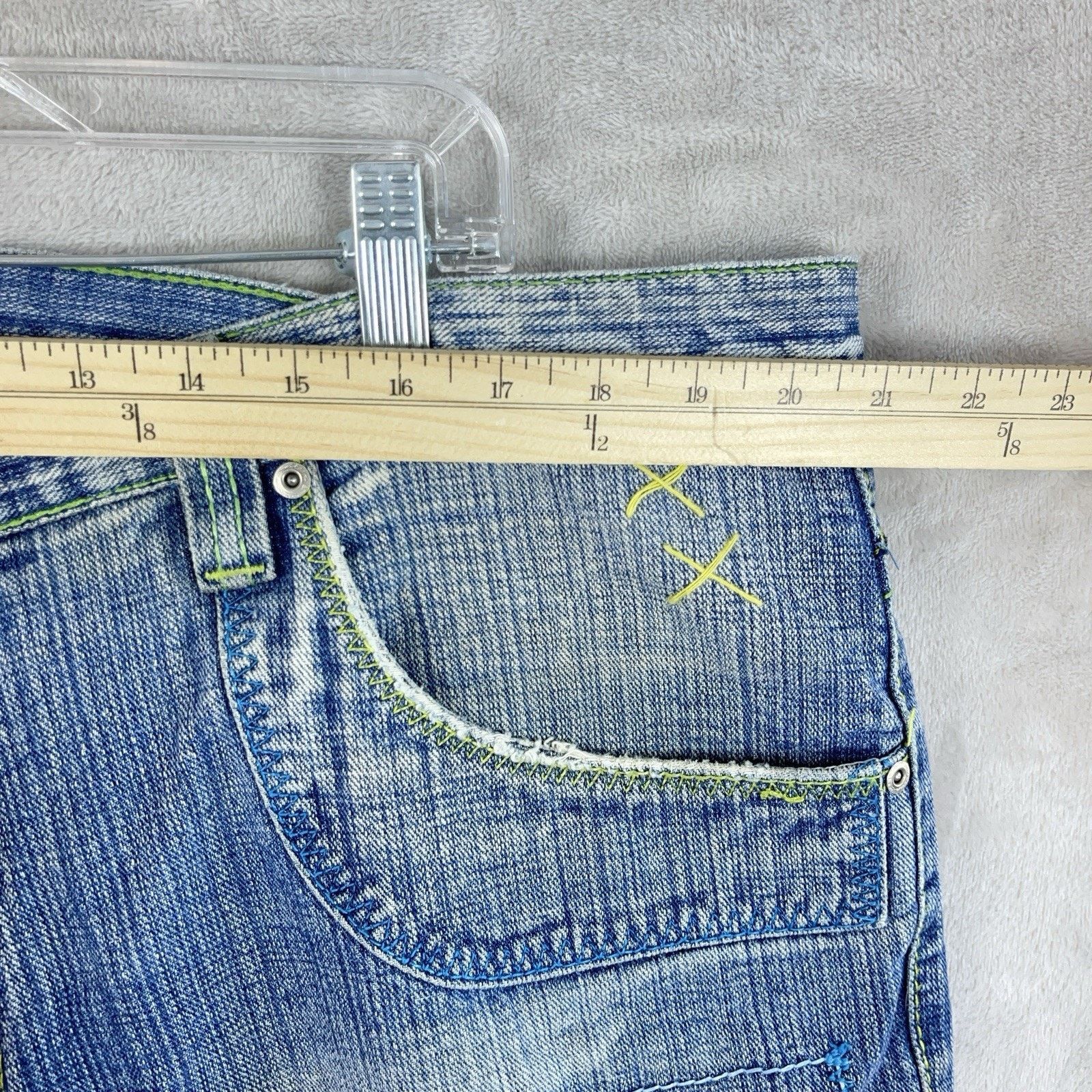 Other Y2K Miskeen Originals Baggy Robot Denim Shorts Mens 40 Size US 40 / EU 56 - 11 Thumbnail