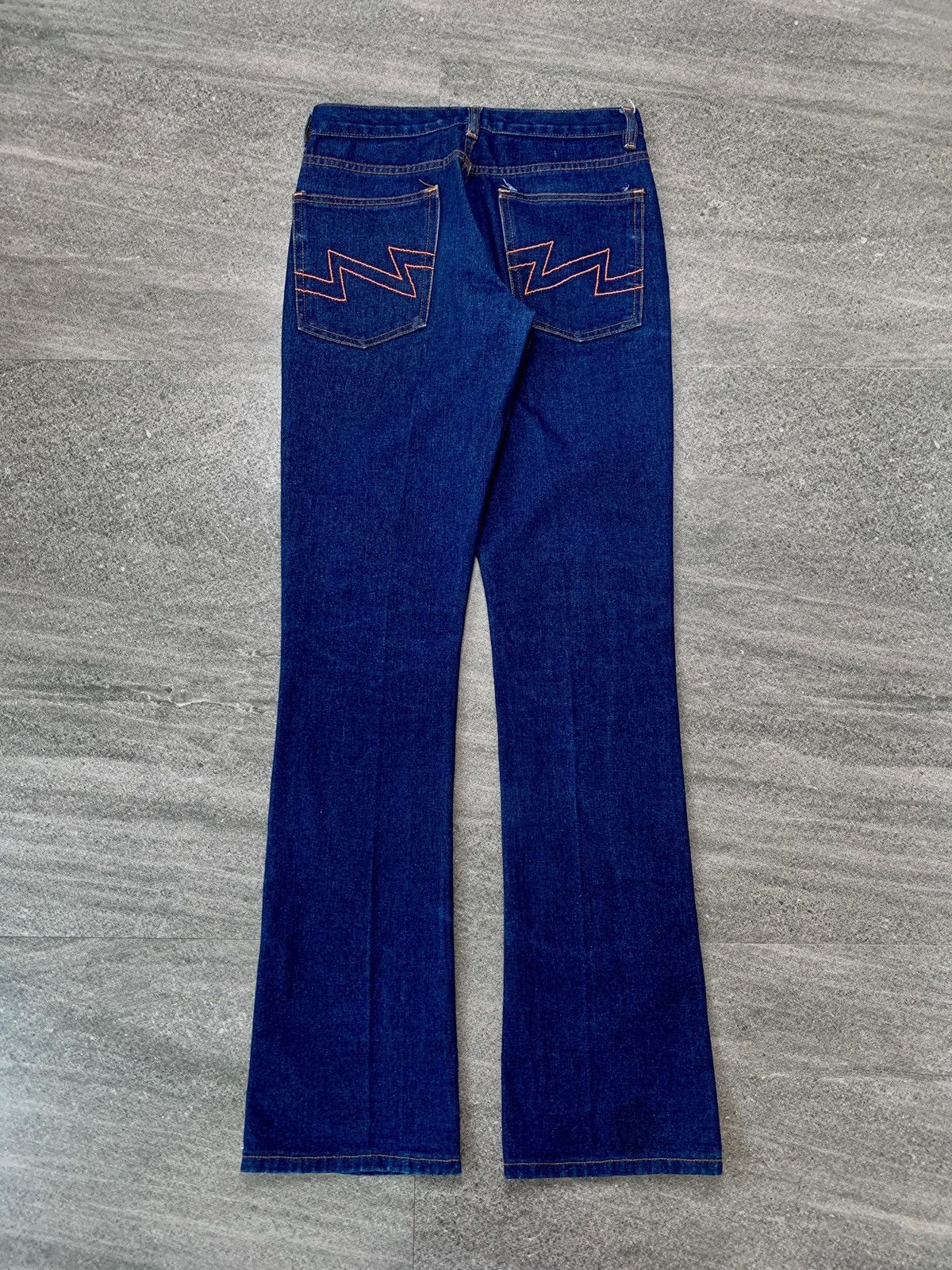 W&LT FREE TAX! 2000s Elastic Flared Denim Jeans Size US 30 / EU 46 - 8 Thumbnail