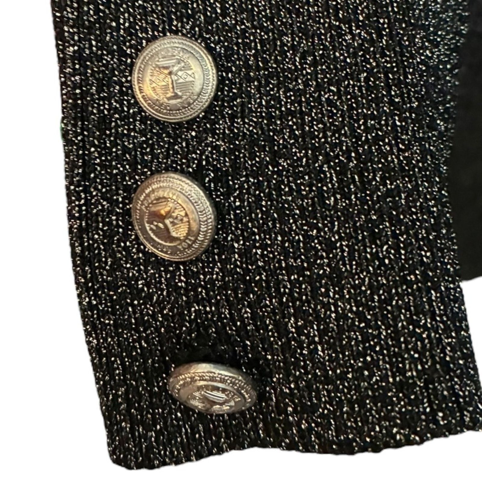 Retrofete Retrofête Revolve XL Sparkle Blazer Dress Black Silver EUC Size XL / US 12-14 / IT 48-50 - 8 Thumbnail