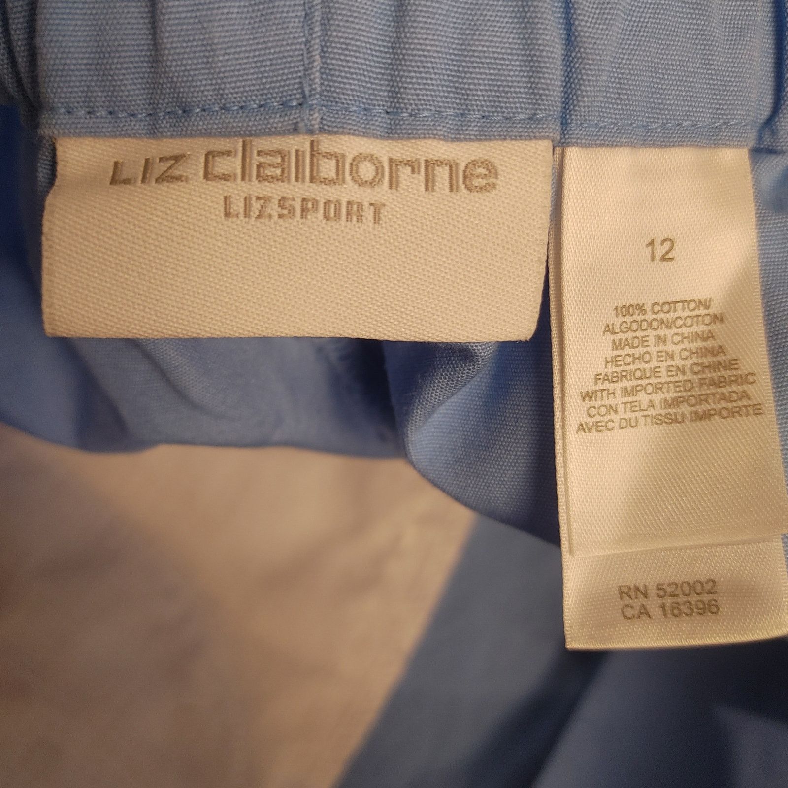 Other Liz Claiborne Liz Sport Women's 12 Blue Stretch Waist Shorts Size 34" / US 12 / IT 48 - 3 Thumbnail