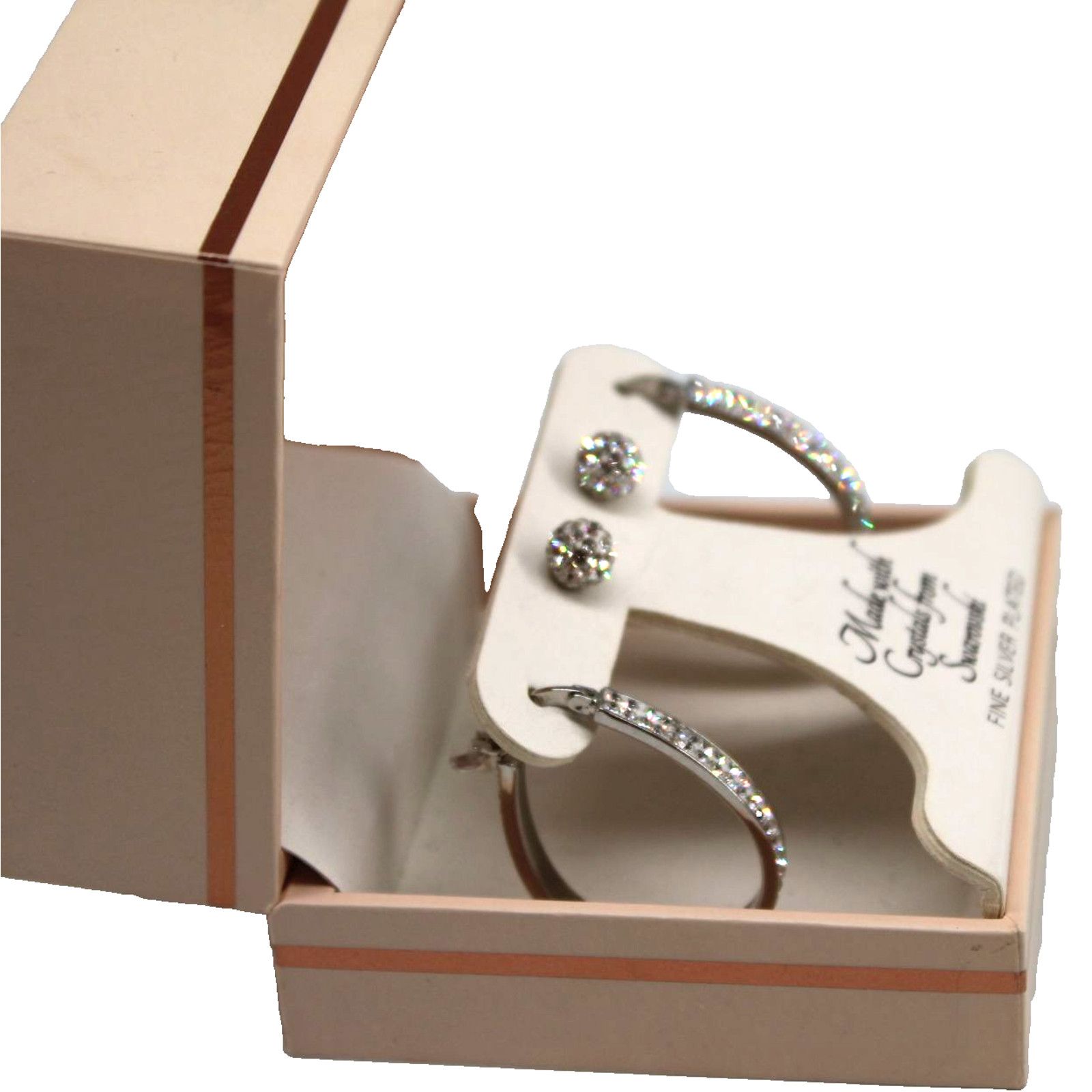 Other Two Sofia James Swarovski Crystal Earrings Silver Plated Size ONE SIZE - 3 Thumbnail