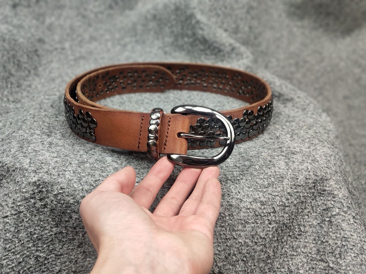 Japanese Brand Vintage 90s Japan Leather Belt Hysteric Glamour Y2K Style Size ONE SIZE - 4 Thumbnail