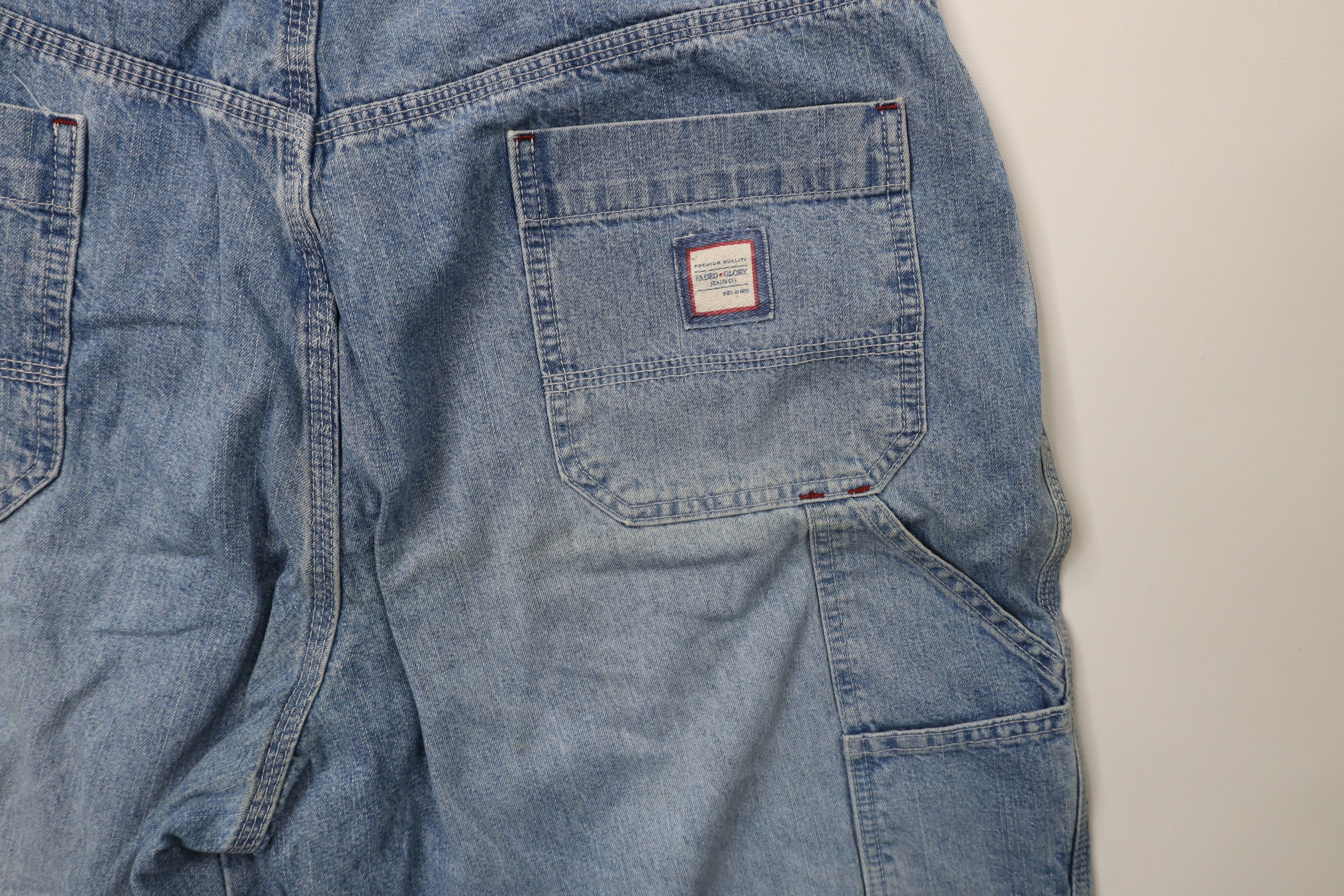 Vintage Vintage 90s Streetwear Baggy Wide Leg Carpenter Denim Jeans Size US 36 / EU 52 - 15 Thumbnail