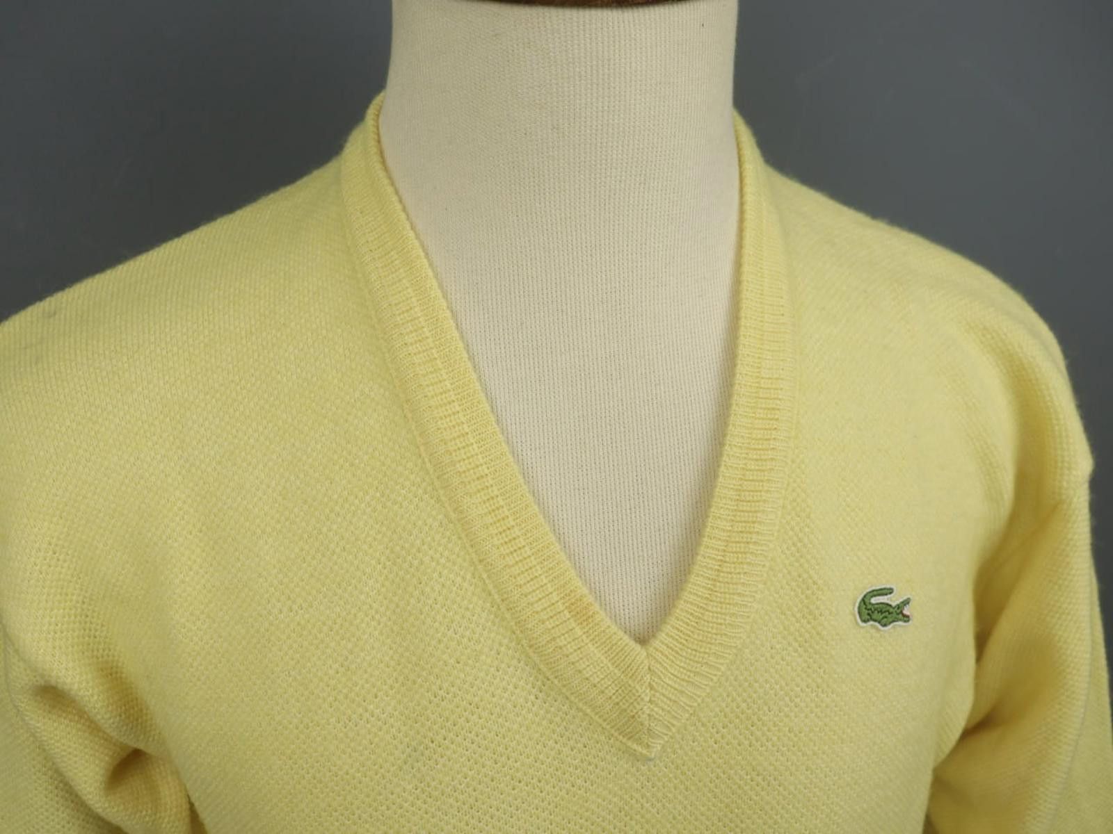 Lacoste Lacoste Yellow Linen Knitted Pullover Sweater Size 6 Size M / US 6-8 / IT 42-44 - 5 Thumbnail