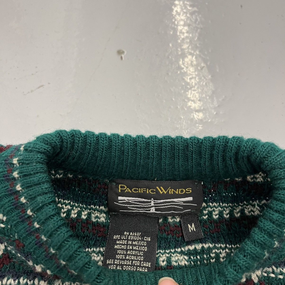 Other Vintage 90s Pacific Winds Green Pattern Acrylic Sweater Size US M / EU 48-50 / 2 - 3 Thumbnail
