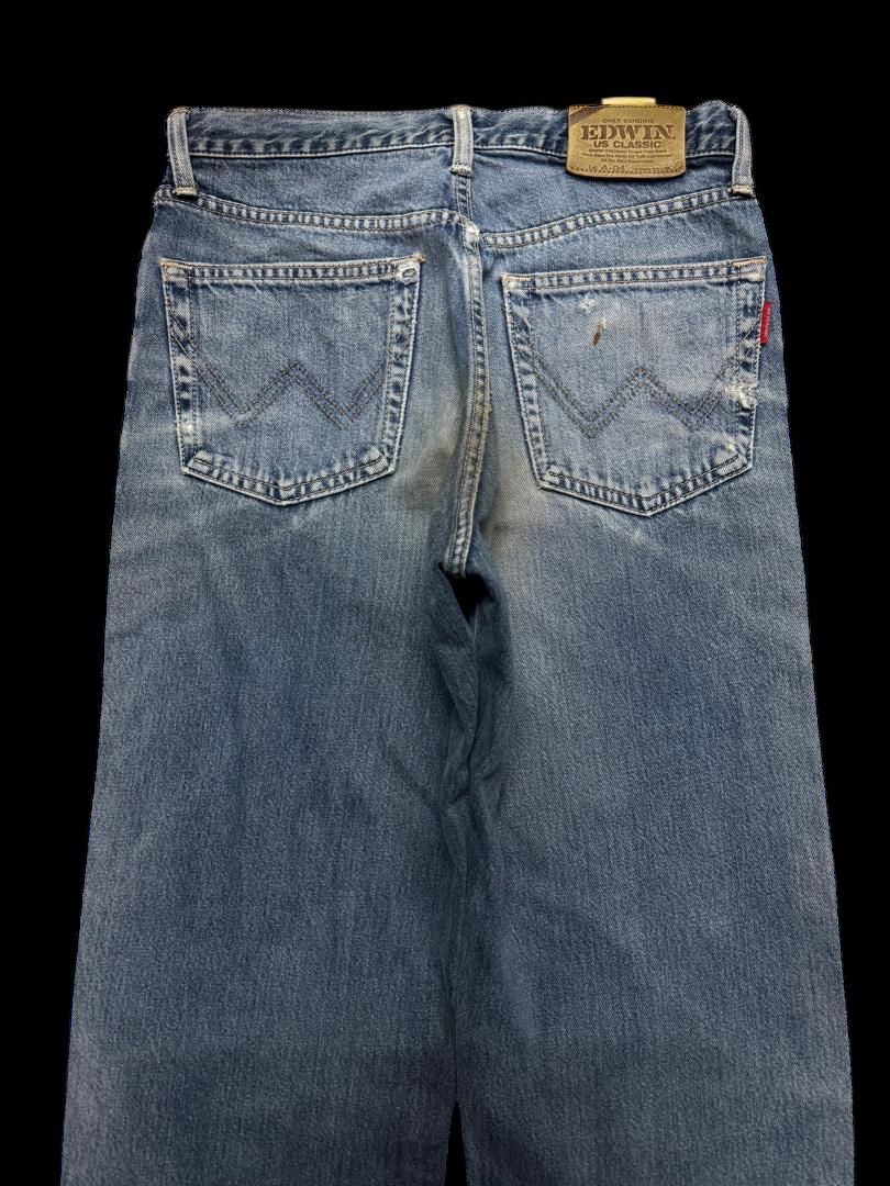 Edwin BAGGY Edwin Us Classic Thrashed Mudwash distressed Wide Jean Size US 29 - 15 Thumbnail