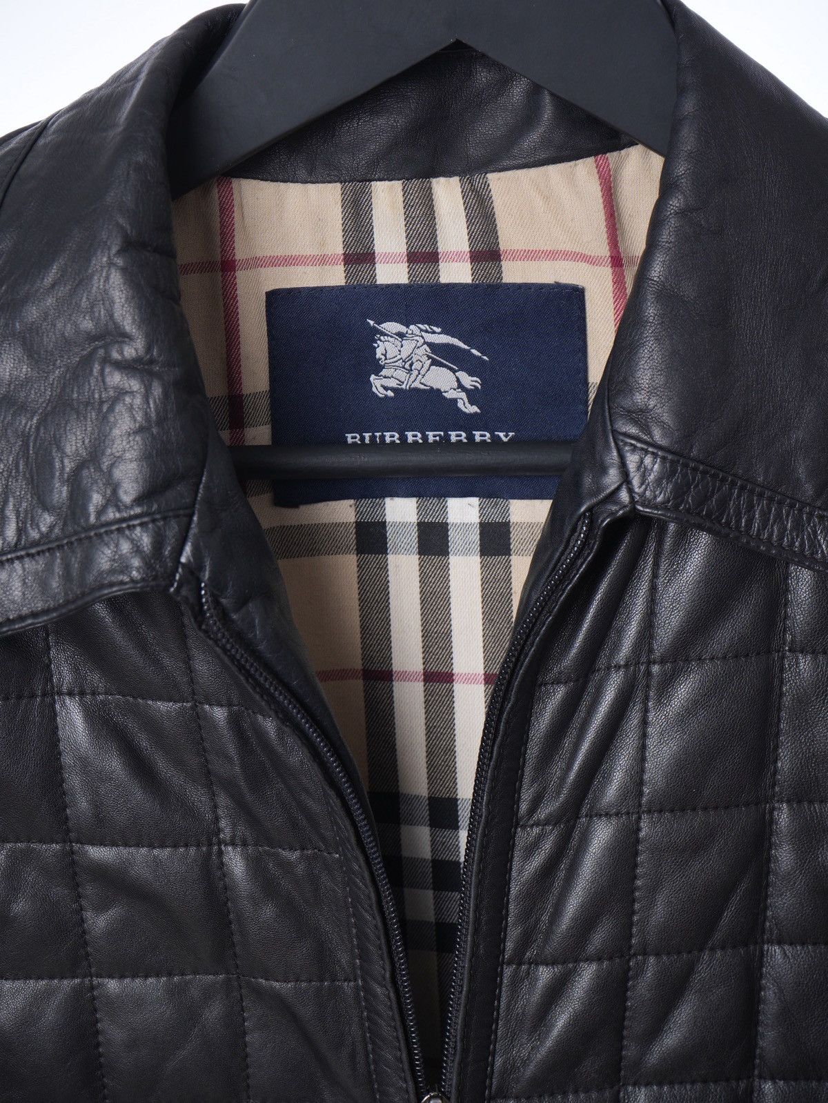 Burberry Rare Burberry London Black Leather Biker Jacket 44 M Size M / US 6-8 / IT 42-44 - 4 Thumbnail