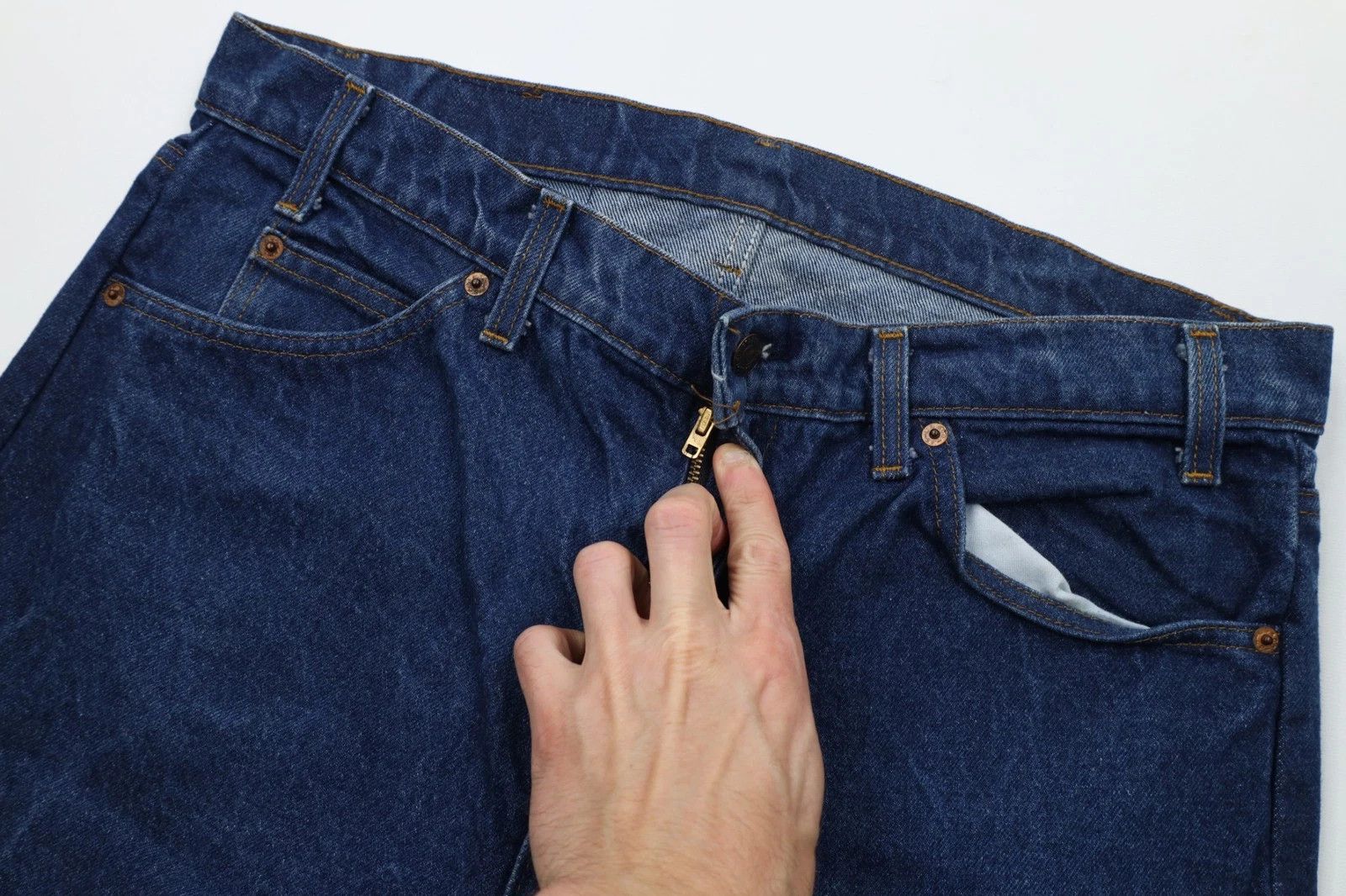 Levi's Vintage 80s Levis 505 Orange Tab Straight Leg Jeans USA Size US 36 / EU 52 - 7 Thumbnail