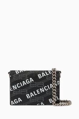 Balenciaga Cash Mini Wallet on Chain in BB Monogram Folding Wallet Size ONE SIZE - 2 Thumbnail
