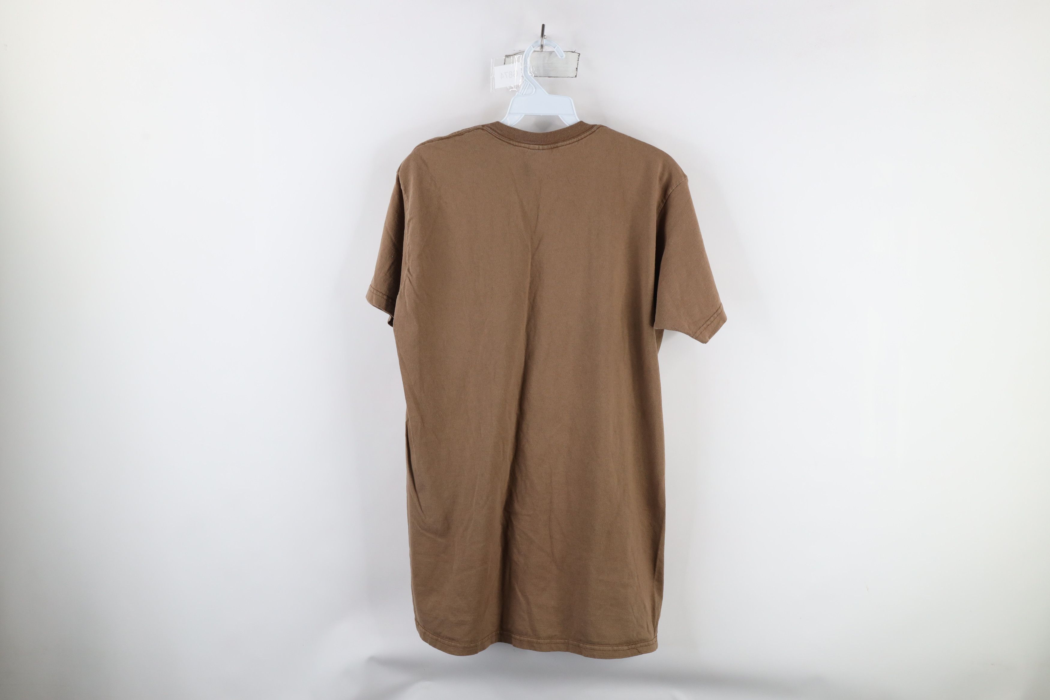 Vintage Vintage 90s Streetwear Short Sleeve T-Shirt Brown Cotton USA Size US L / EU 52-54 / 3 - 8 Thumbnail