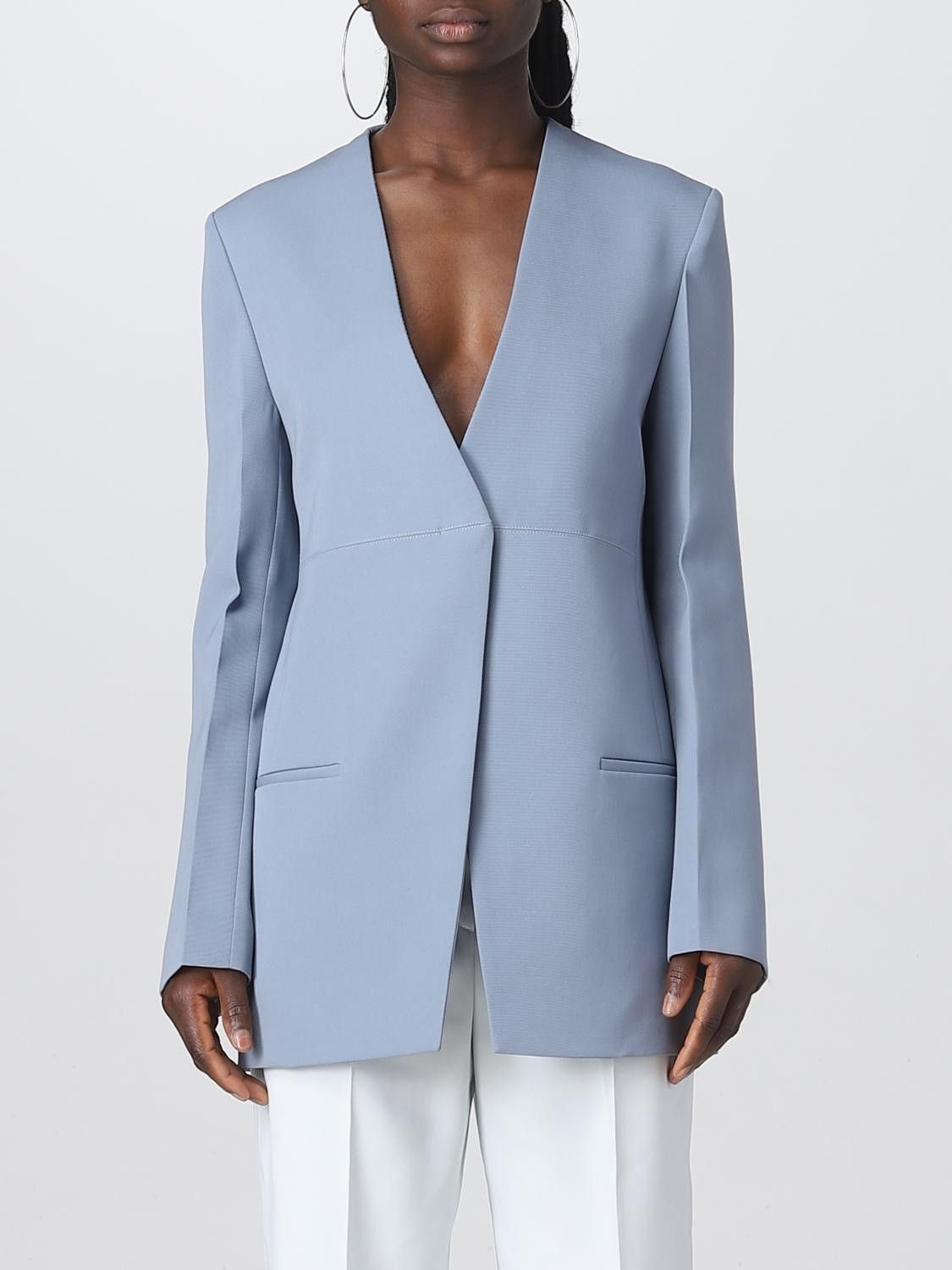 Jil Sander o1y0925 Blazer in Pastel Blue Size M / US 6-8 / IT 42-44 - 1 Thumbnail