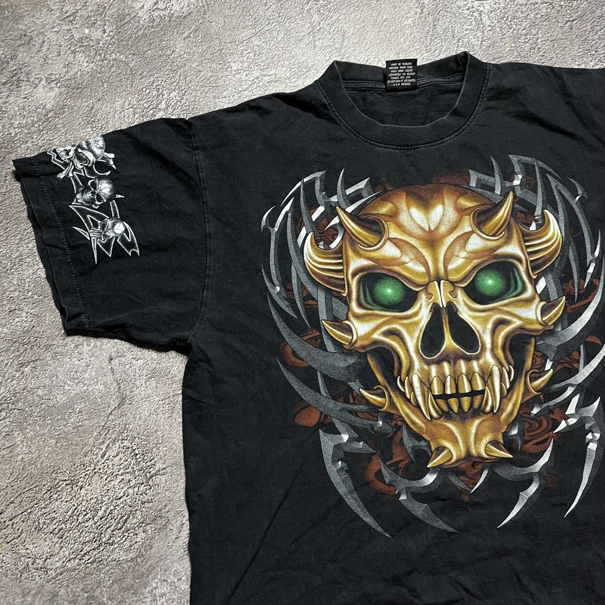 Band Tees Vintage Y2K SKELETON TEE BAND ABSTRACT ROCK GRUNGE HORROR Size US XL / EU 56 / 4 - 3 Thumbnail