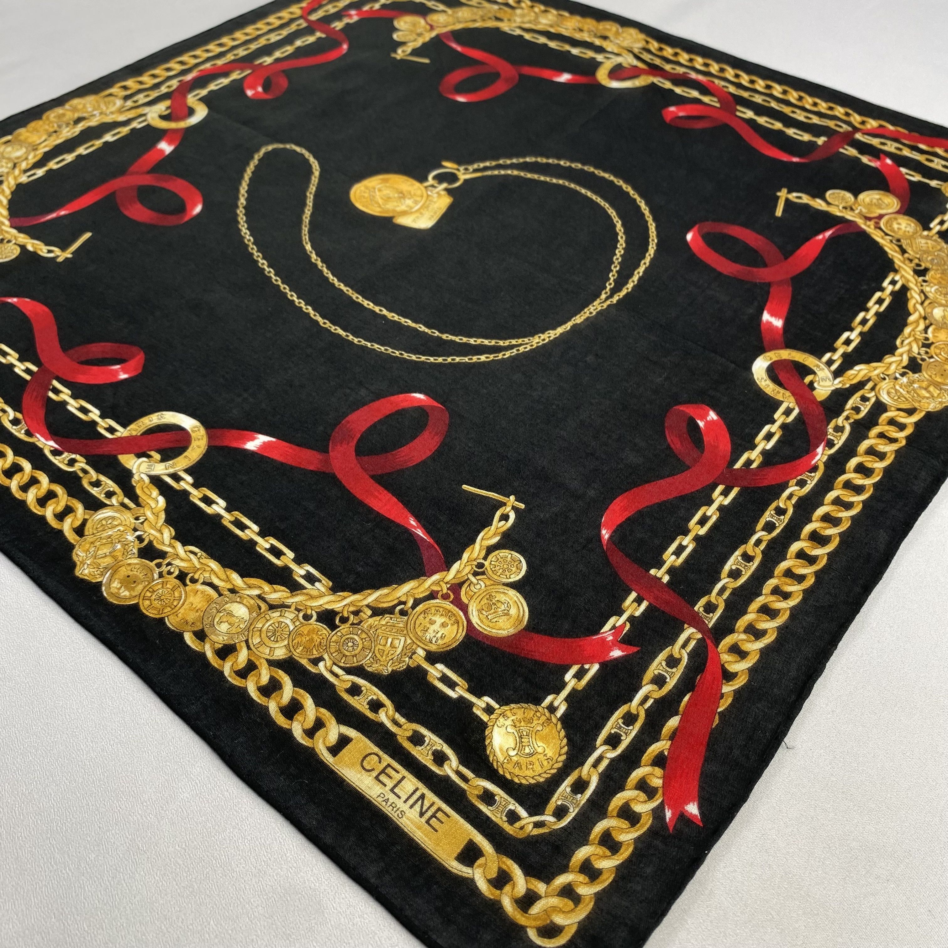 Celine × Vintage Celine Bandana/ Handkerchief / Neckerchief-P1298 Size ONE SIZE - 2 Thumbnail