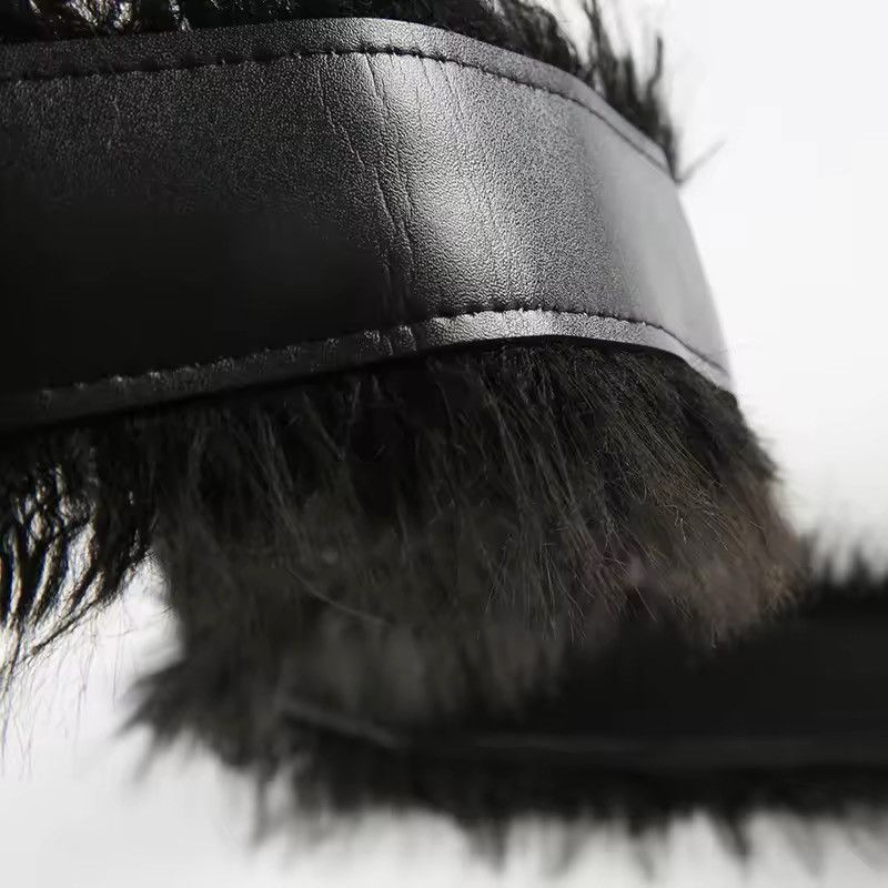 Japanese Brand × Leather Retro PU Leather Faux Fur Belt Size ONE SIZE - 5 Thumbnail