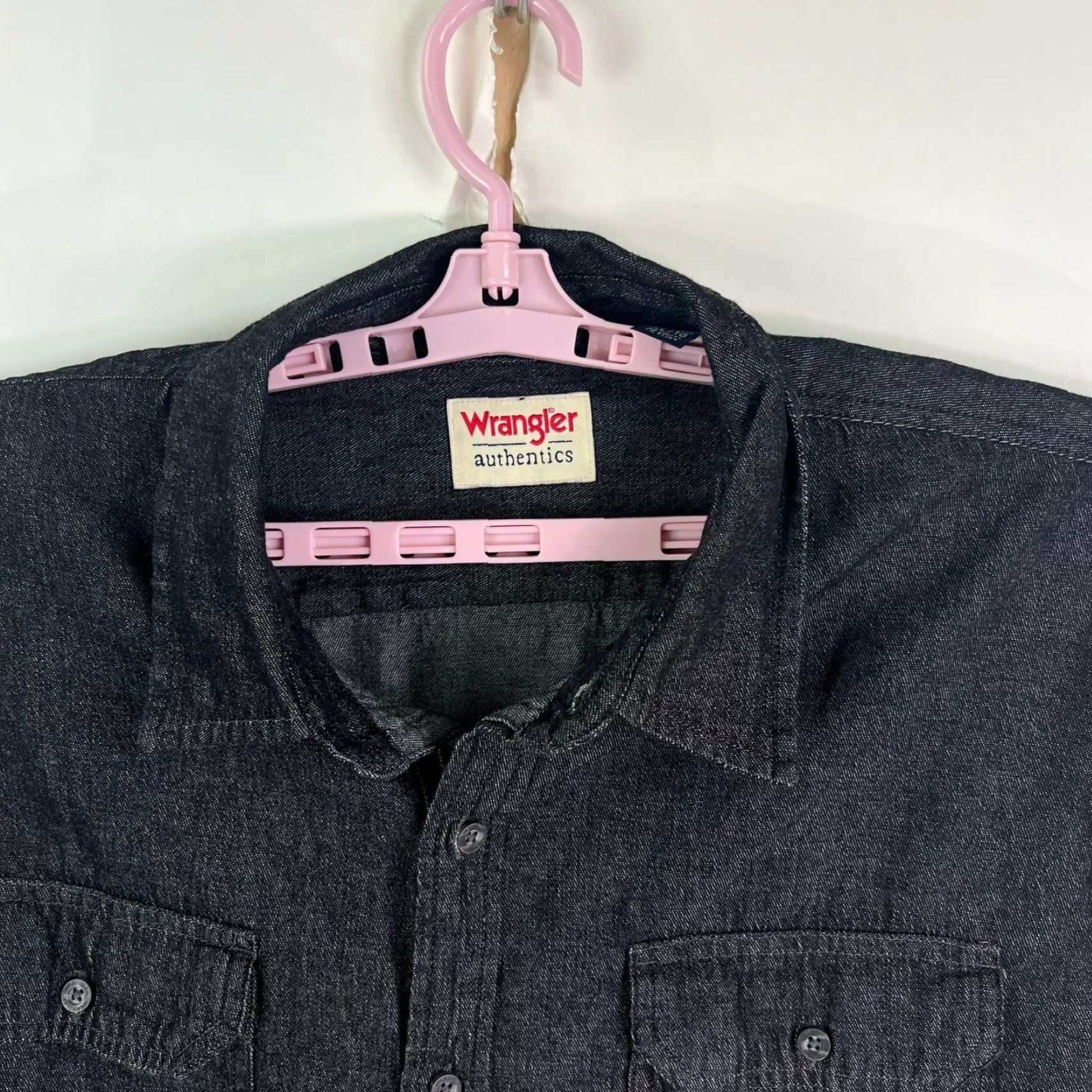 Wrangler Wrangler Authentic Western Button-Up Shirt XL Black Long Sleeve Casual Fit Mens Size US XL / EU 56 / 4 - 3 Thumbnail