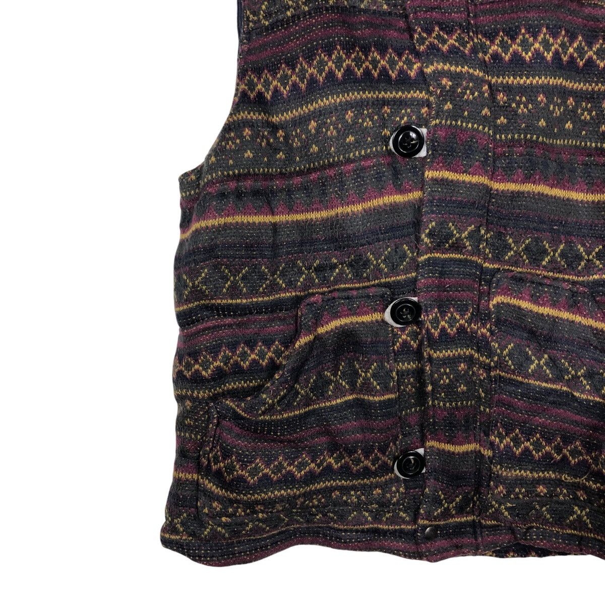 45rpm 📌Vintage Wool Vest Jacket Hoodie Create Barefoot Striped Size US M / EU 48-50 / 2 - 5 Thumbnail