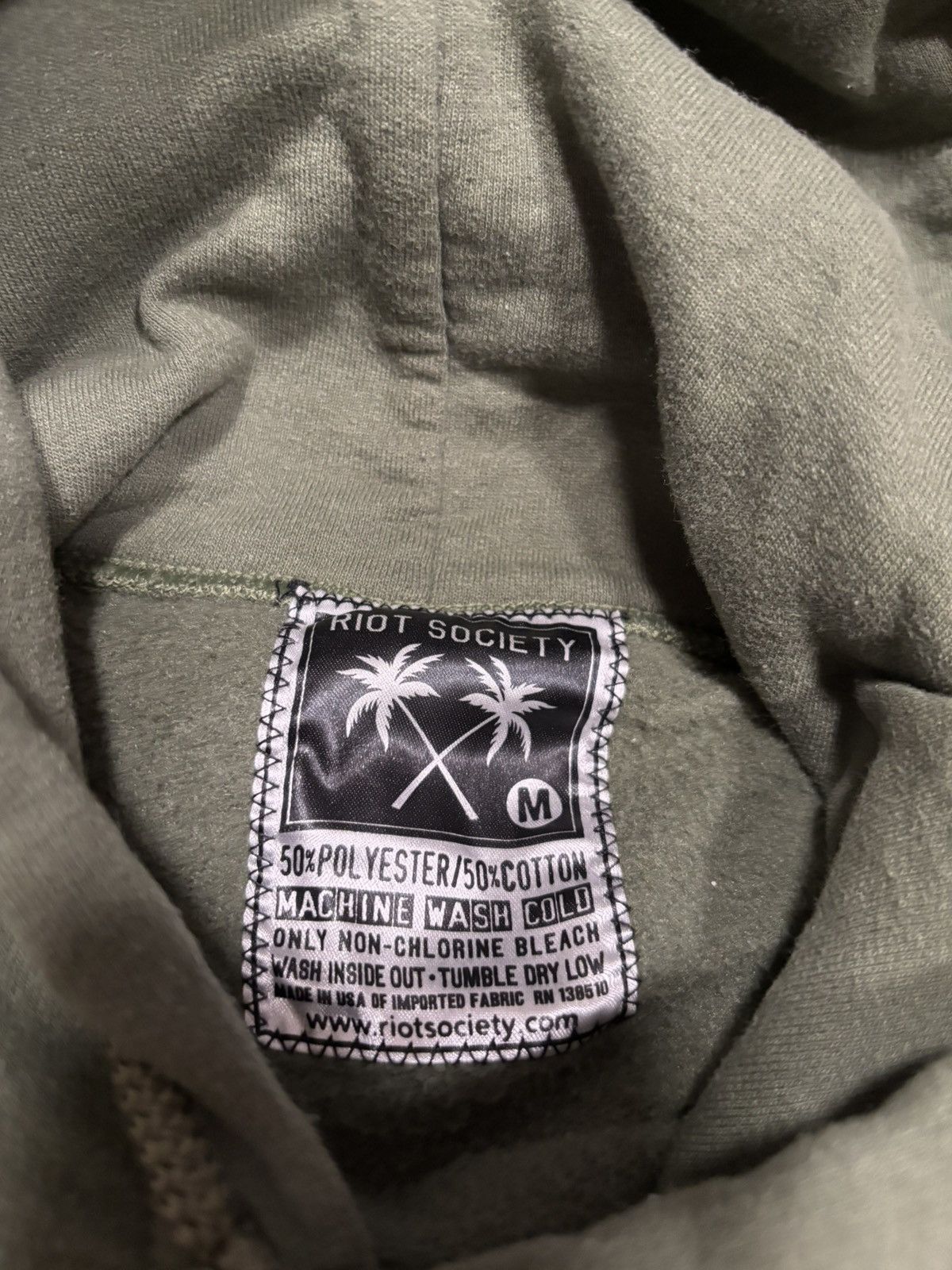Riot Society Green Riot Society skate hoodie - Size: medium Size US M / EU 48-50 / 2 - 3 Thumbnail