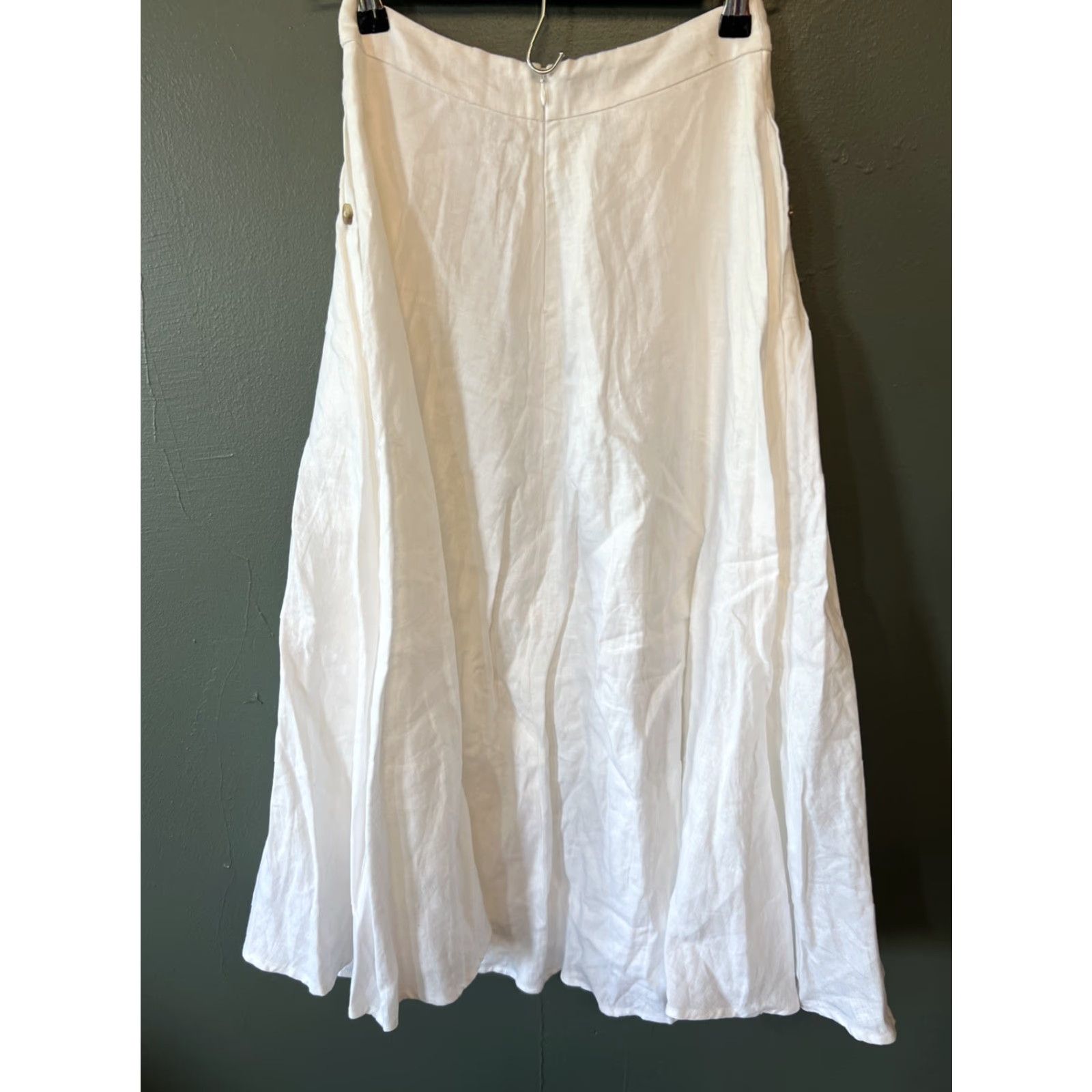 Reformation Reformation Womens White Linen Skirt Size 0 Size 25" / US 0 / IT 36 - 5 Thumbnail