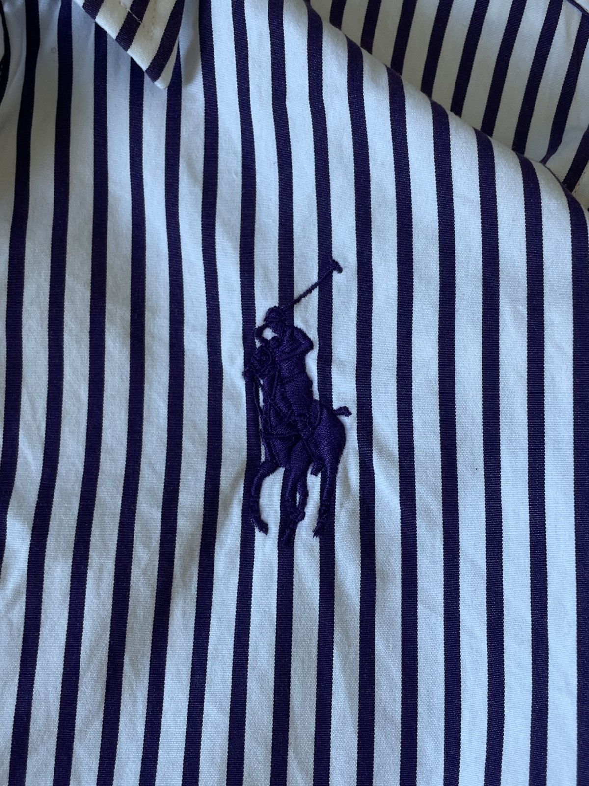 Polo Ralph Lauren Ralph Lauren Sport Big Pony Striped Shirt Purple/White Size XS / US 0-2 / IT 36-38 - 6 Thumbnail