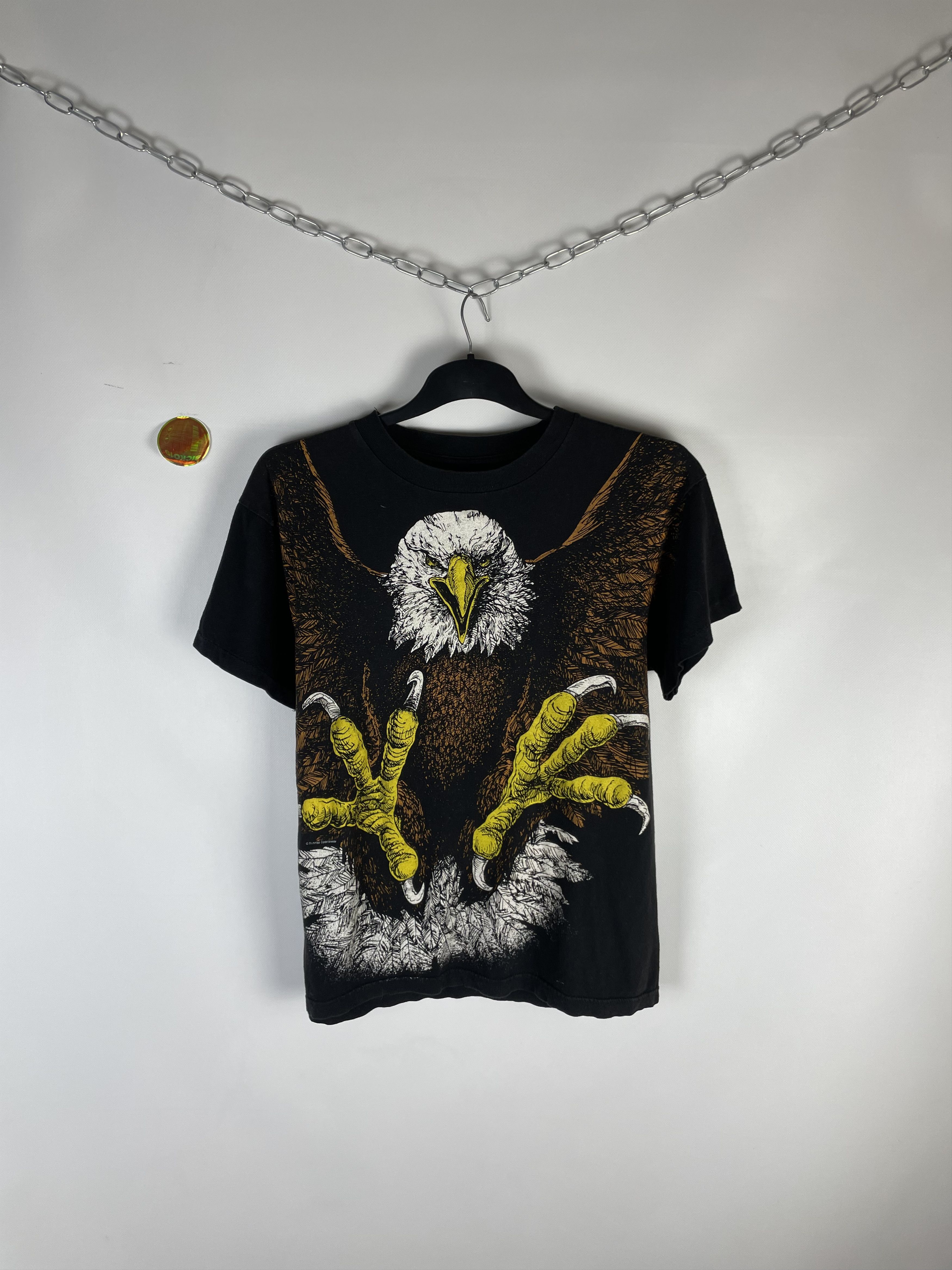 Vintage Eagle All Over Print Tee 90s Size US M / EU 48-50 / 2 - 2 Thumbnail