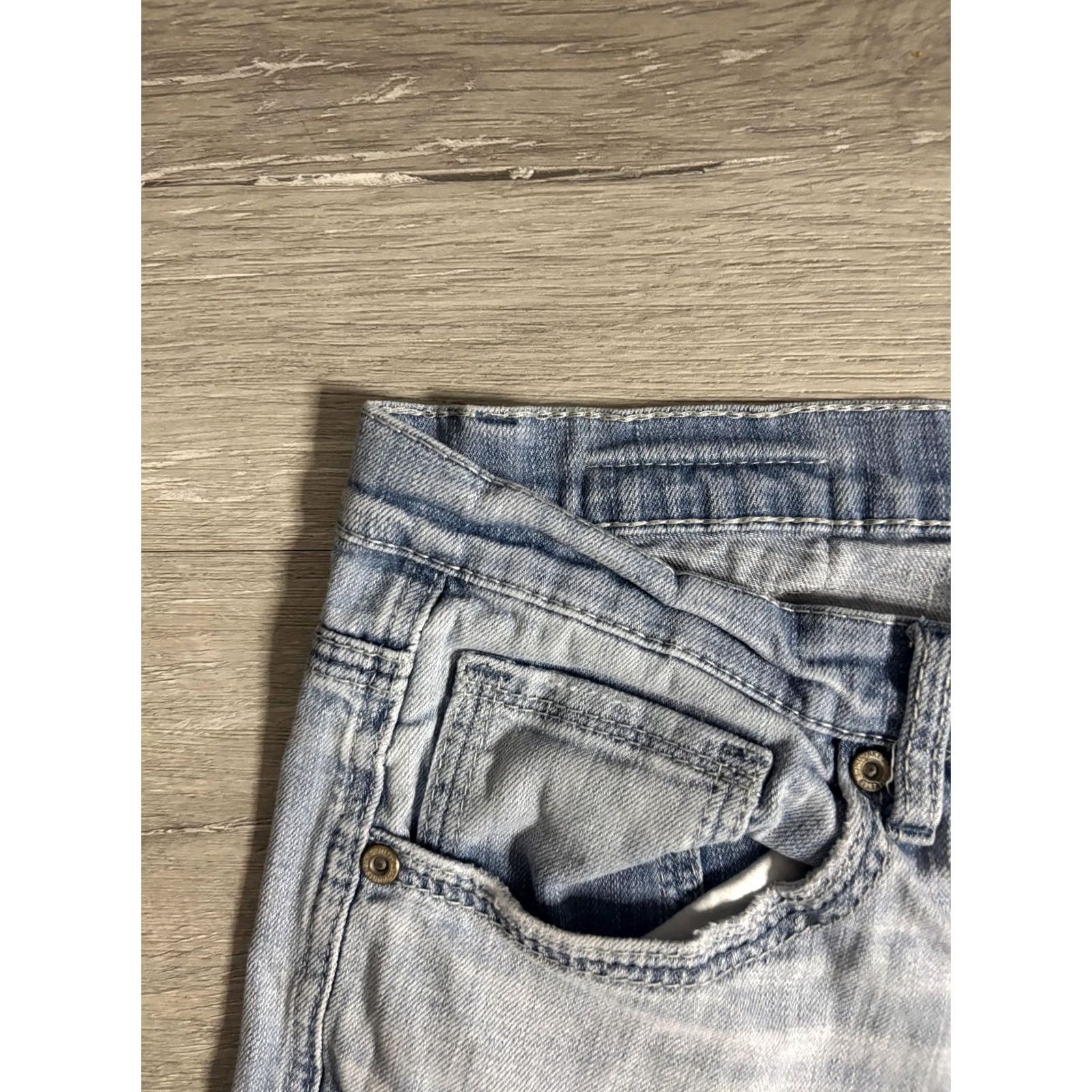 BKE BKE Tyler Straight Jeans Mens 38x32 Light Wash Blue Regular Fit Denim Pants Size US 38 / EU 54 - 3 Thumbnail