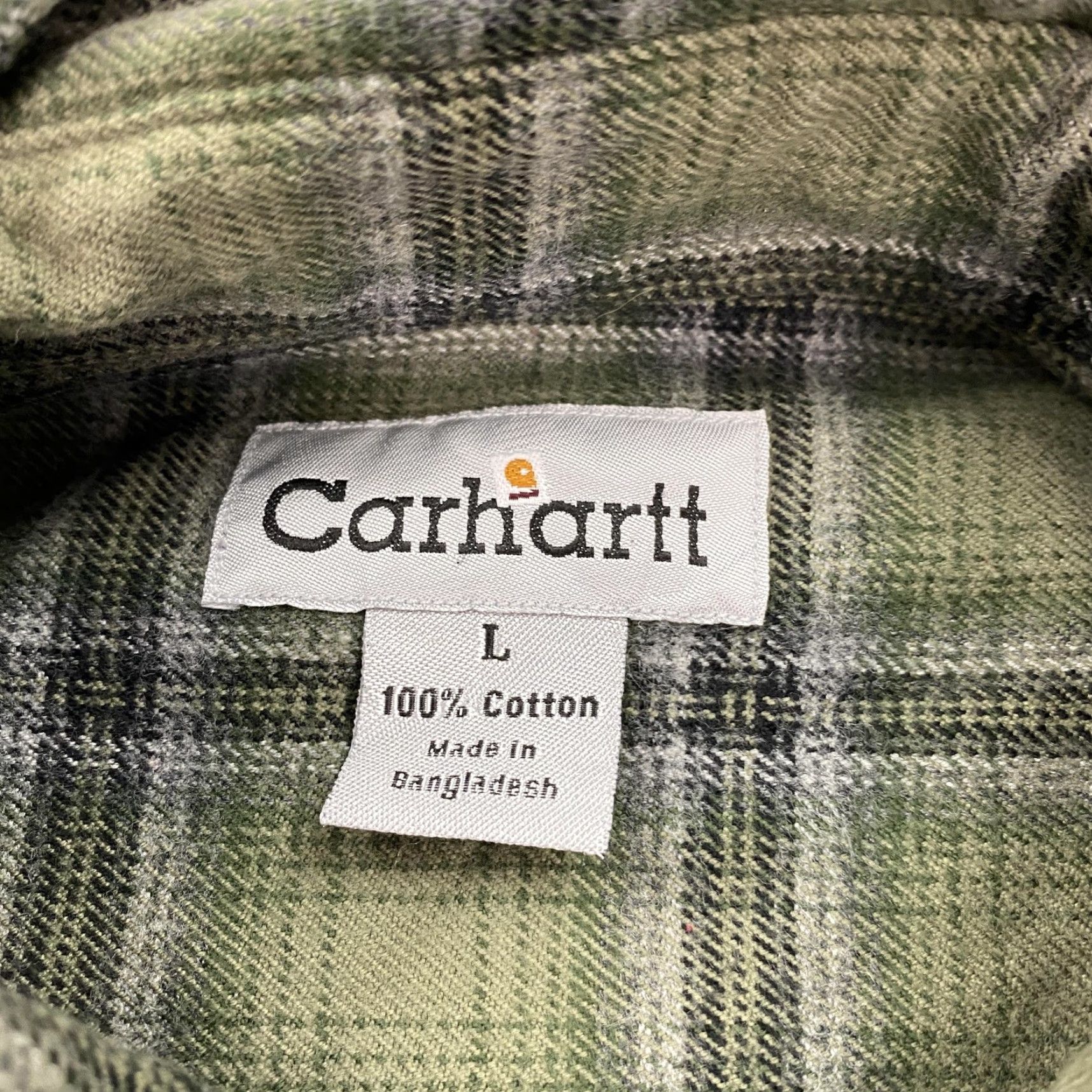 Carhartt Carhartt Shirt Mens Large Green Plaid Flannel Button-Up Long Sleeve S138LDN Size US L / EU 52-54 / 3 - 5 Thumbnail